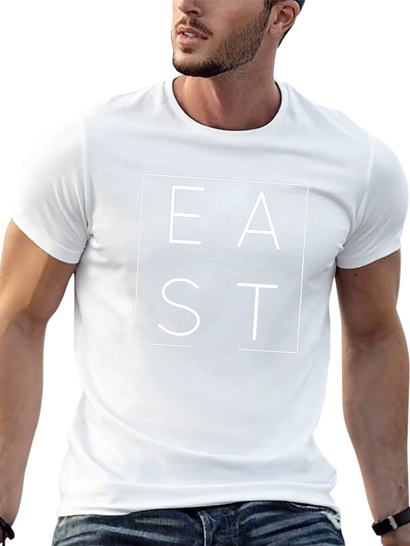 East Coast Graphic Tee - Modern Square Design
