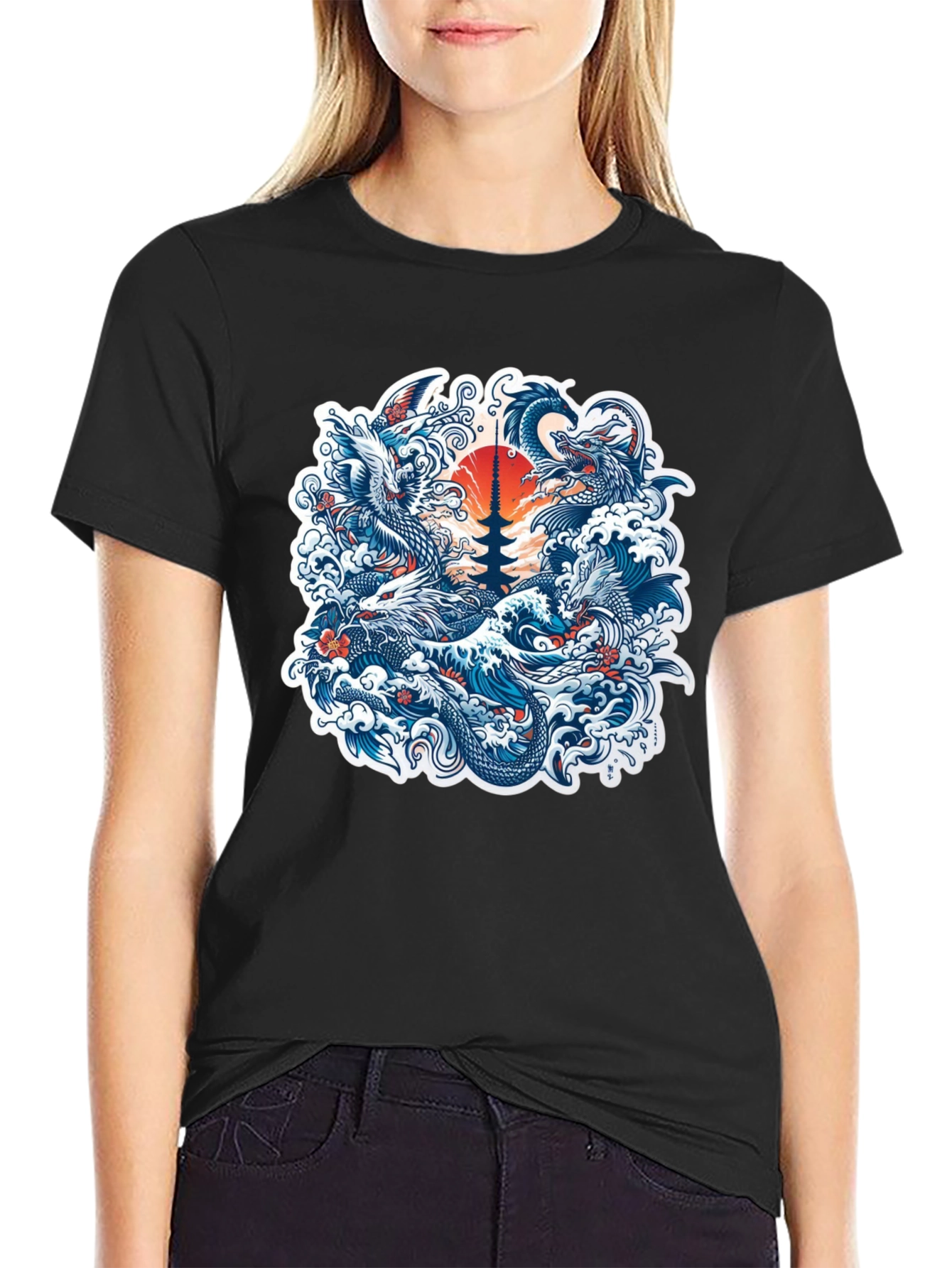 Dragon and Pagoda T-Shirt