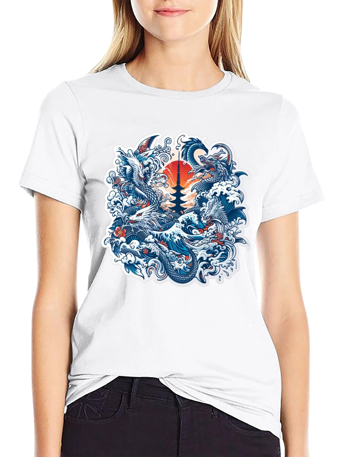 Dragon and Pagoda T-Shirt