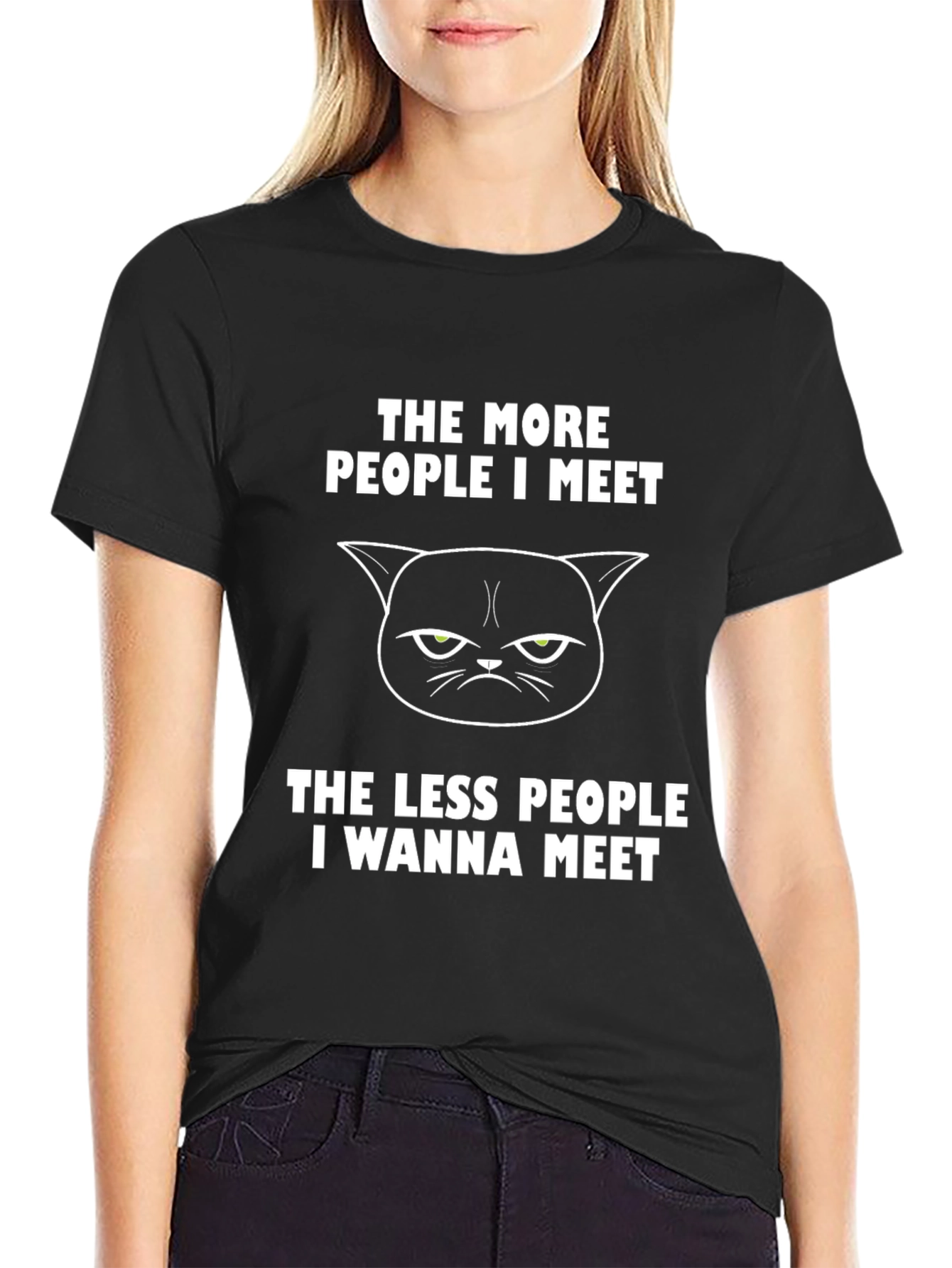 Grumpy Cat Tee: Introvert Humor T-Shirt