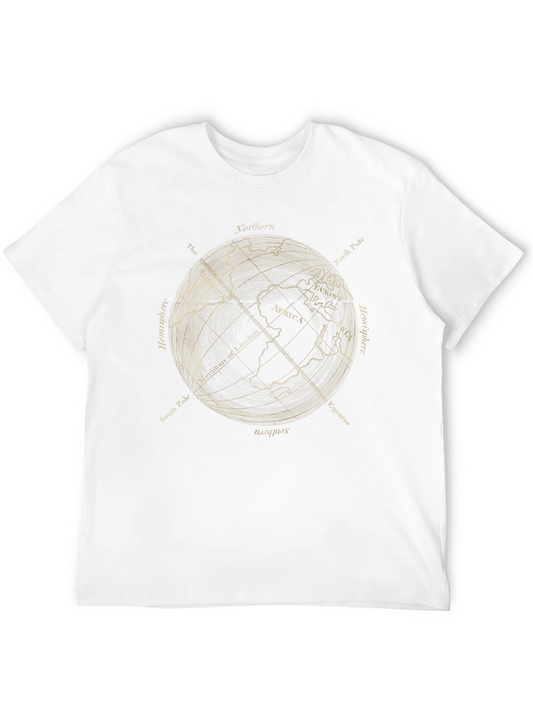 Globetrotter Graphic Tee - Vintage World Map Design