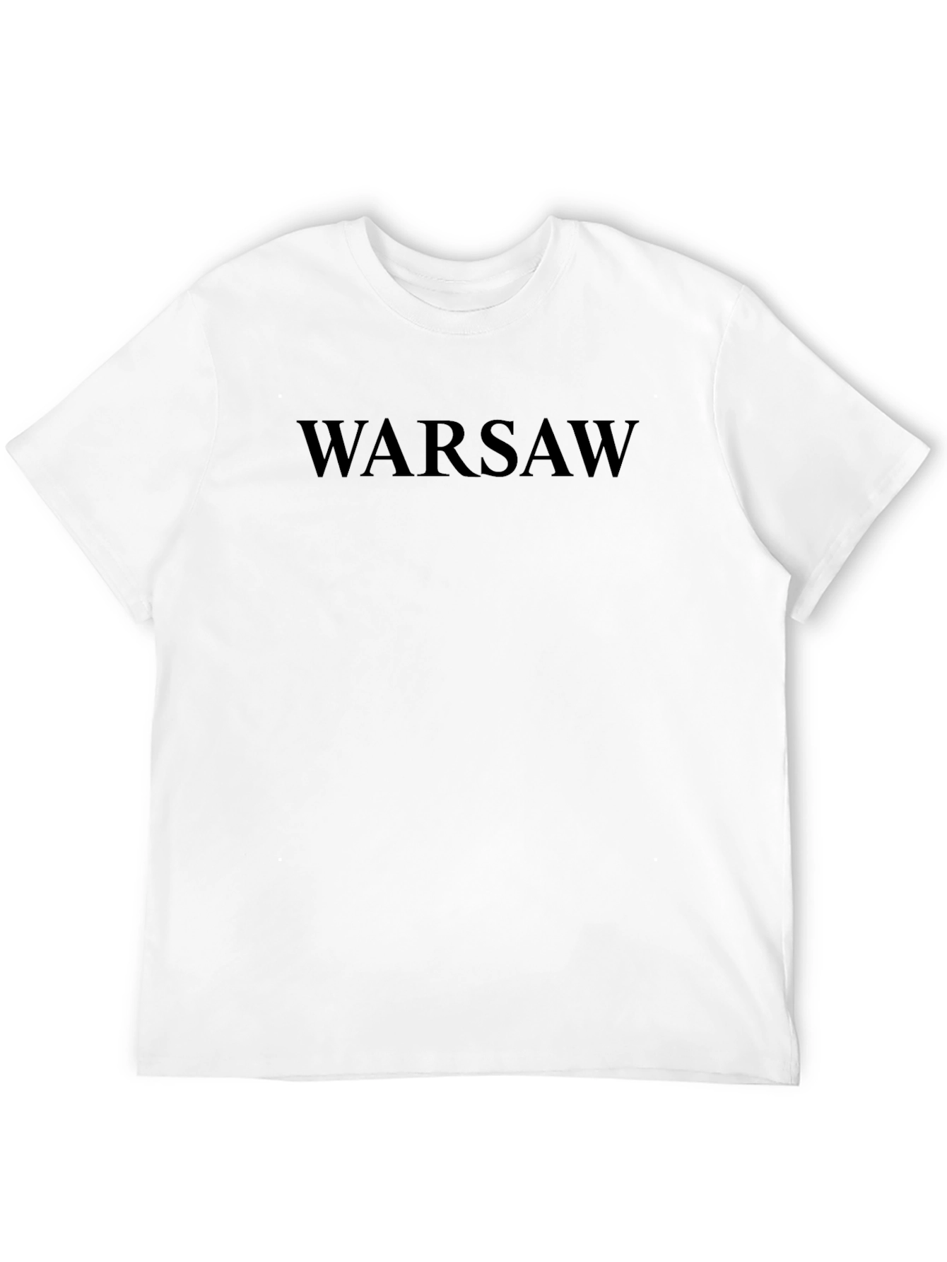 Warsaw Text Graphic Black T-Shirt