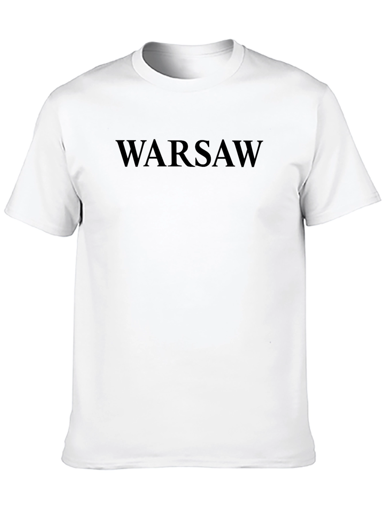 Warsaw Text Graphic Black T-Shirt