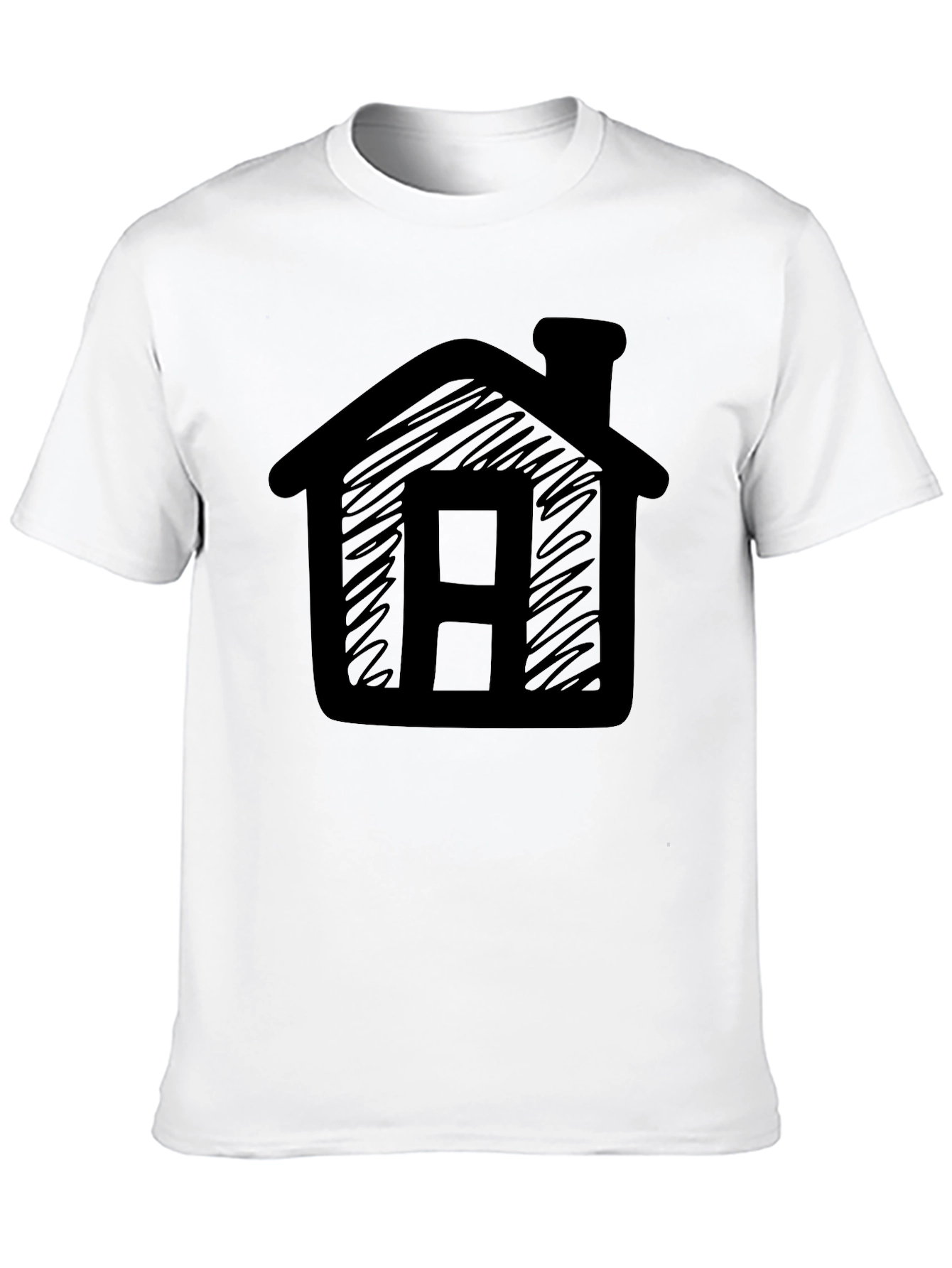 House Sketch Tee - Black Graphic T-Shirt