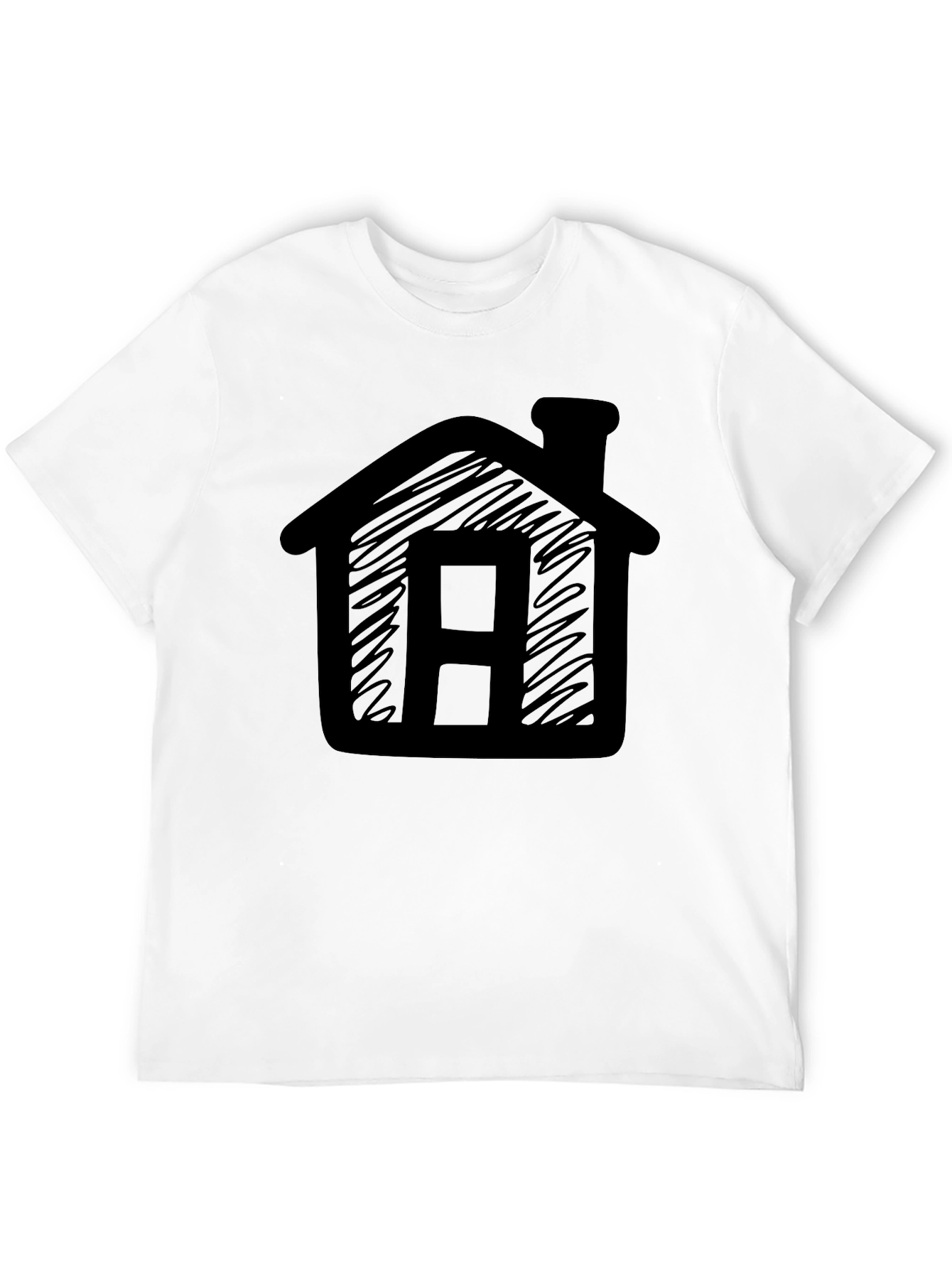 House Sketch Tee - Black Graphic T-Shirt