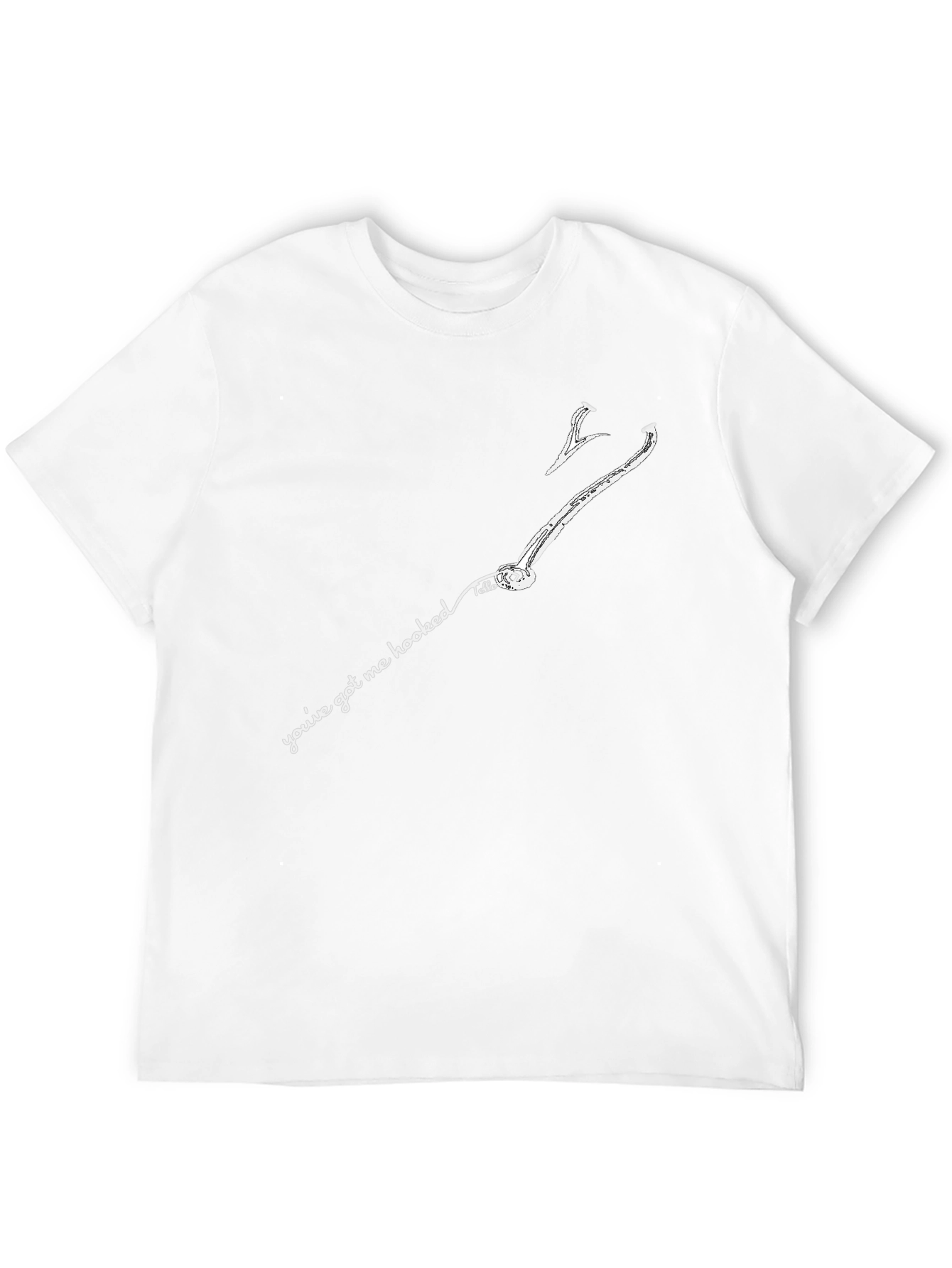 Hooked On You Graphic T-Shirt - Black Cotton Tee