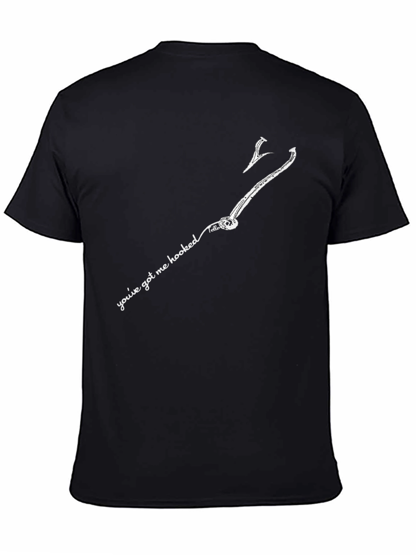 Hooked On You Graphic T-Shirt - Black Cotton Tee