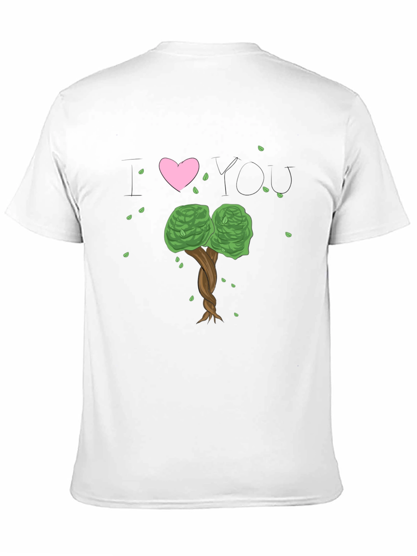 I Heart You Tree Black T-Shirt
