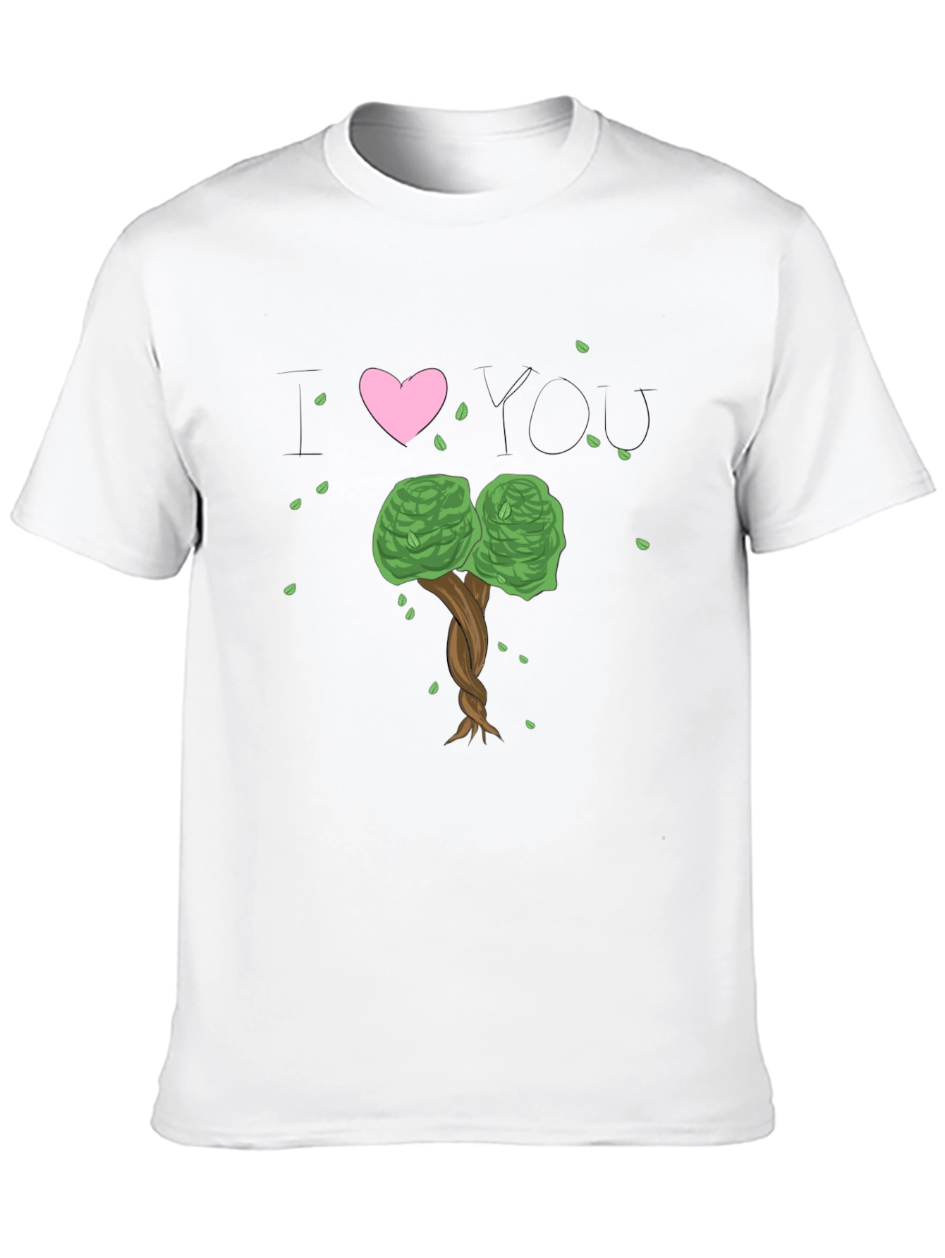 I Heart You Tree Black T-Shirt