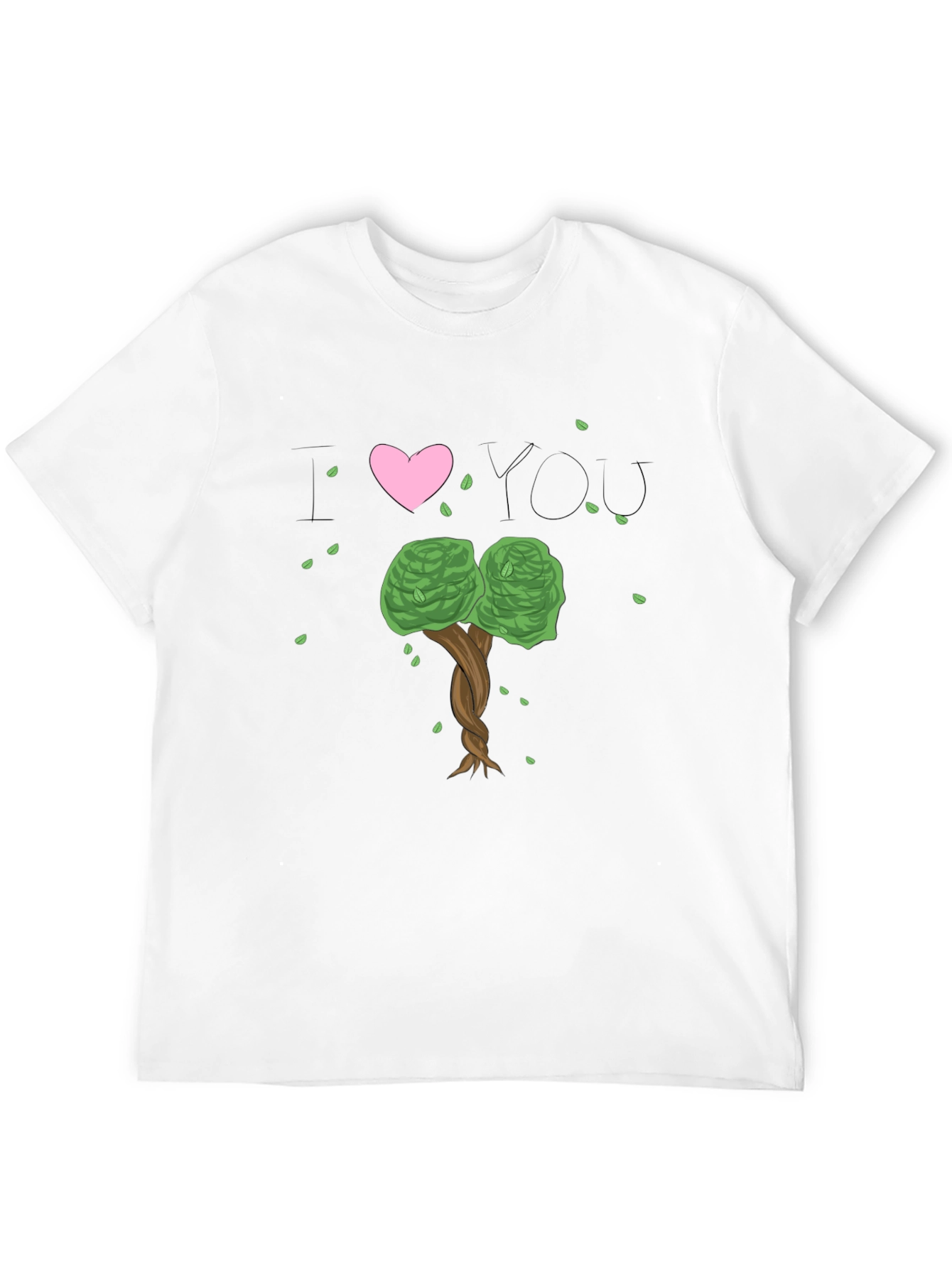 I Heart You Tree Black T-Shirt
