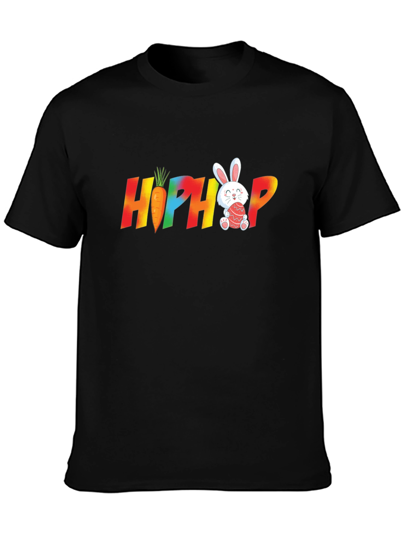 Hip Hop Easter Bunny Carrot Graphic T-Shirt