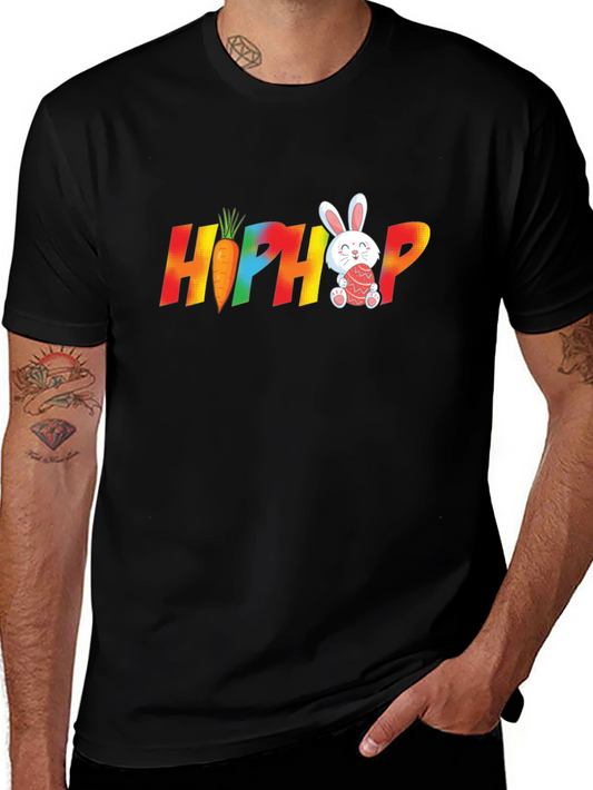 Hip Hop Easter Bunny Carrot Graphic T-Shirt