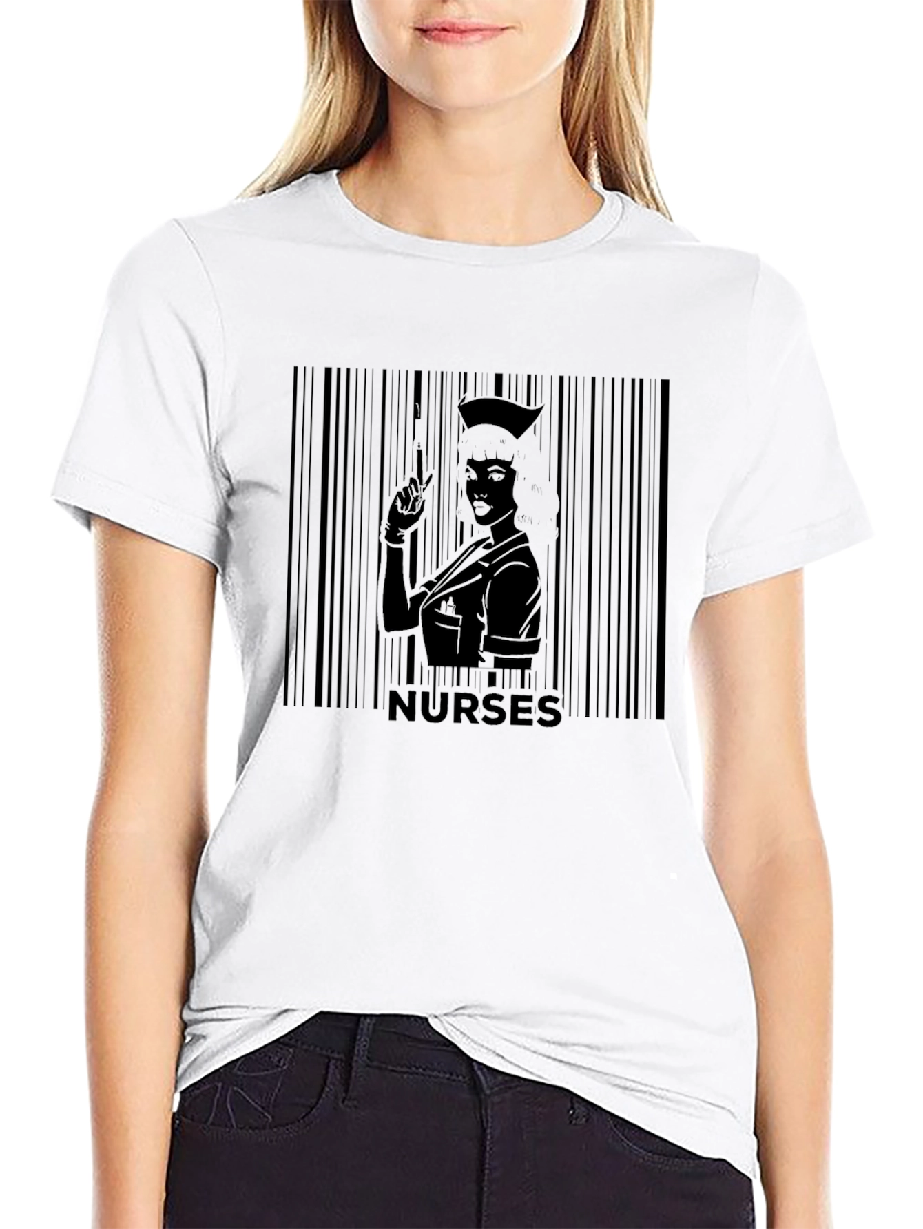 Nurse Barcode Graphic T-Shirt -  Unique Medical Apparel