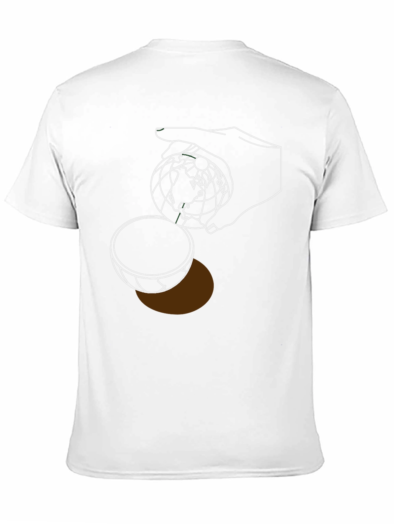 Globe Hand Graphic T-Shirt - Modern Design