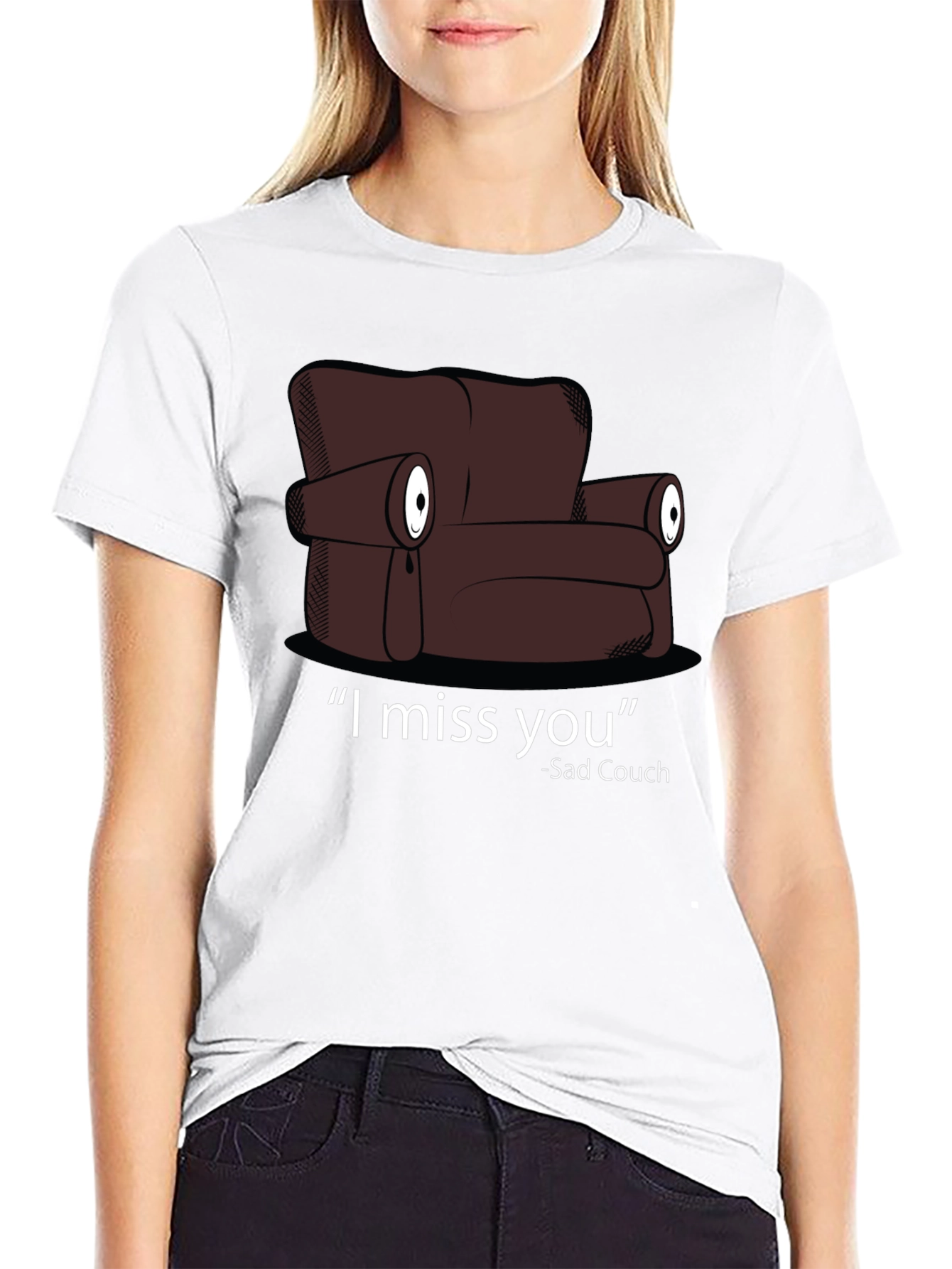 Sad Couch T-Shirt - I Miss You Graphic Tee
