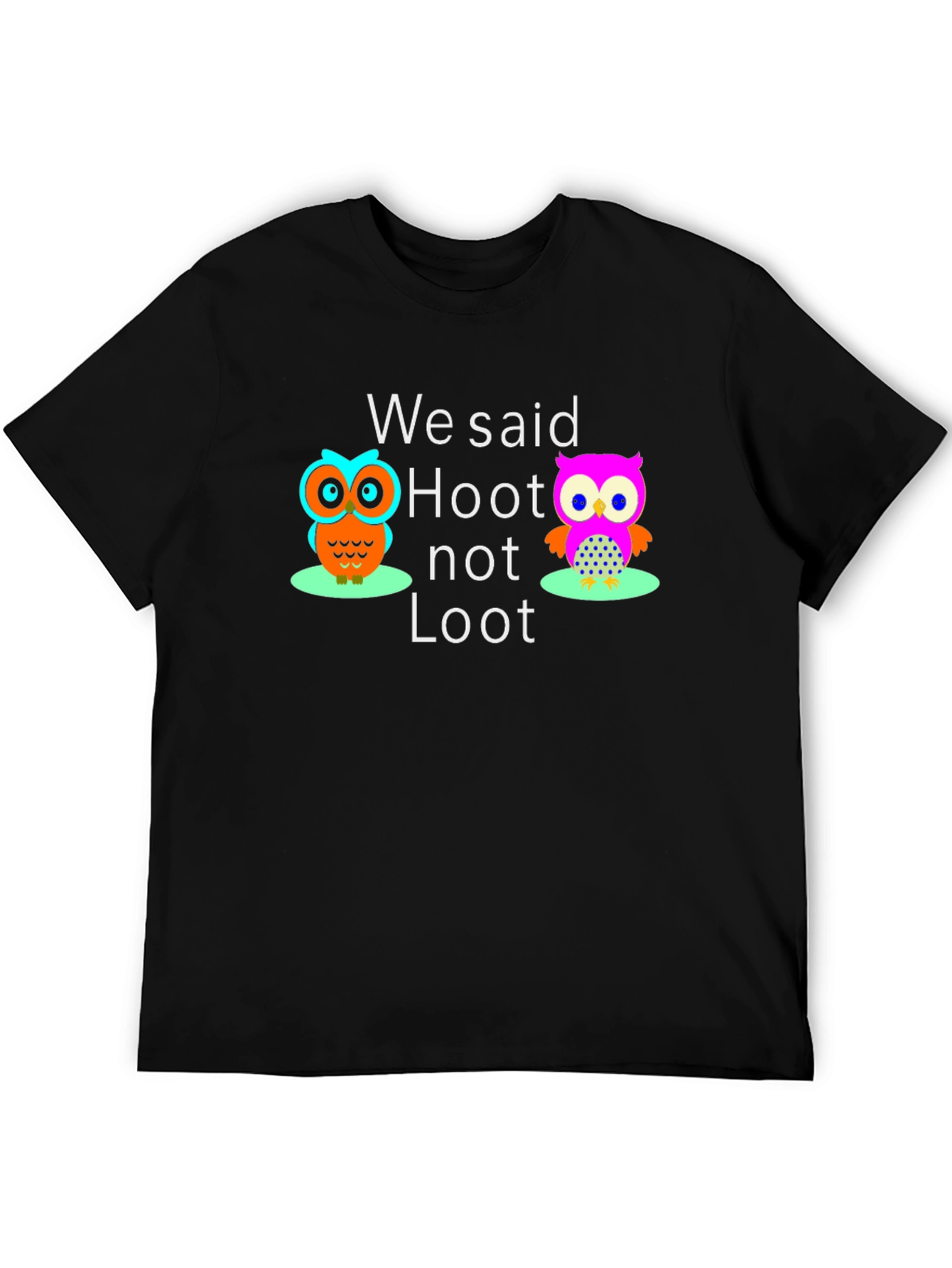 We Said Hoot Not Loot Owl Graphic T-Shirt