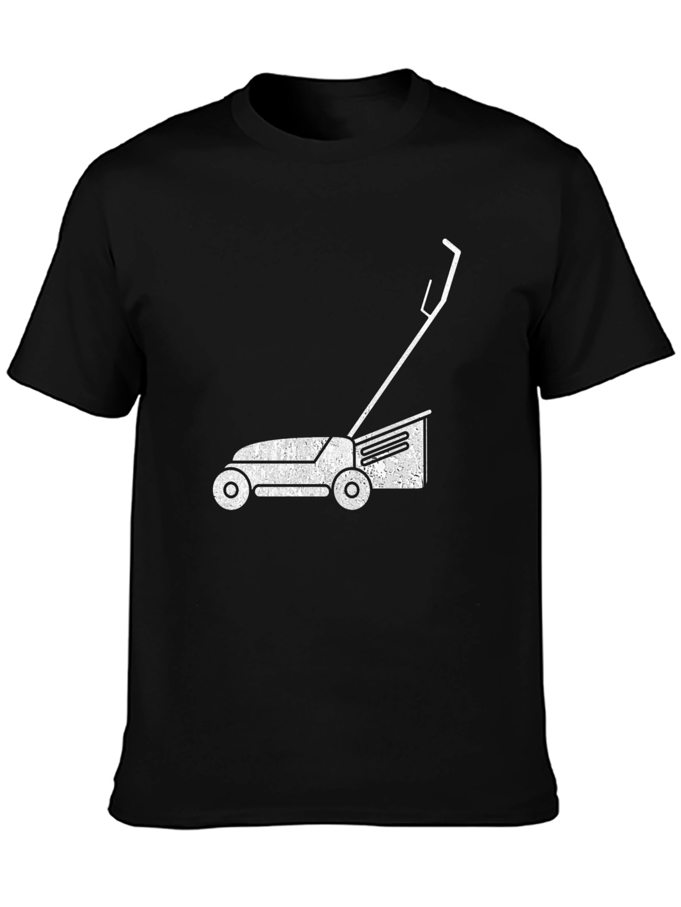 Lawn Mower Graphic Tee - Black Cotton T-Shirt