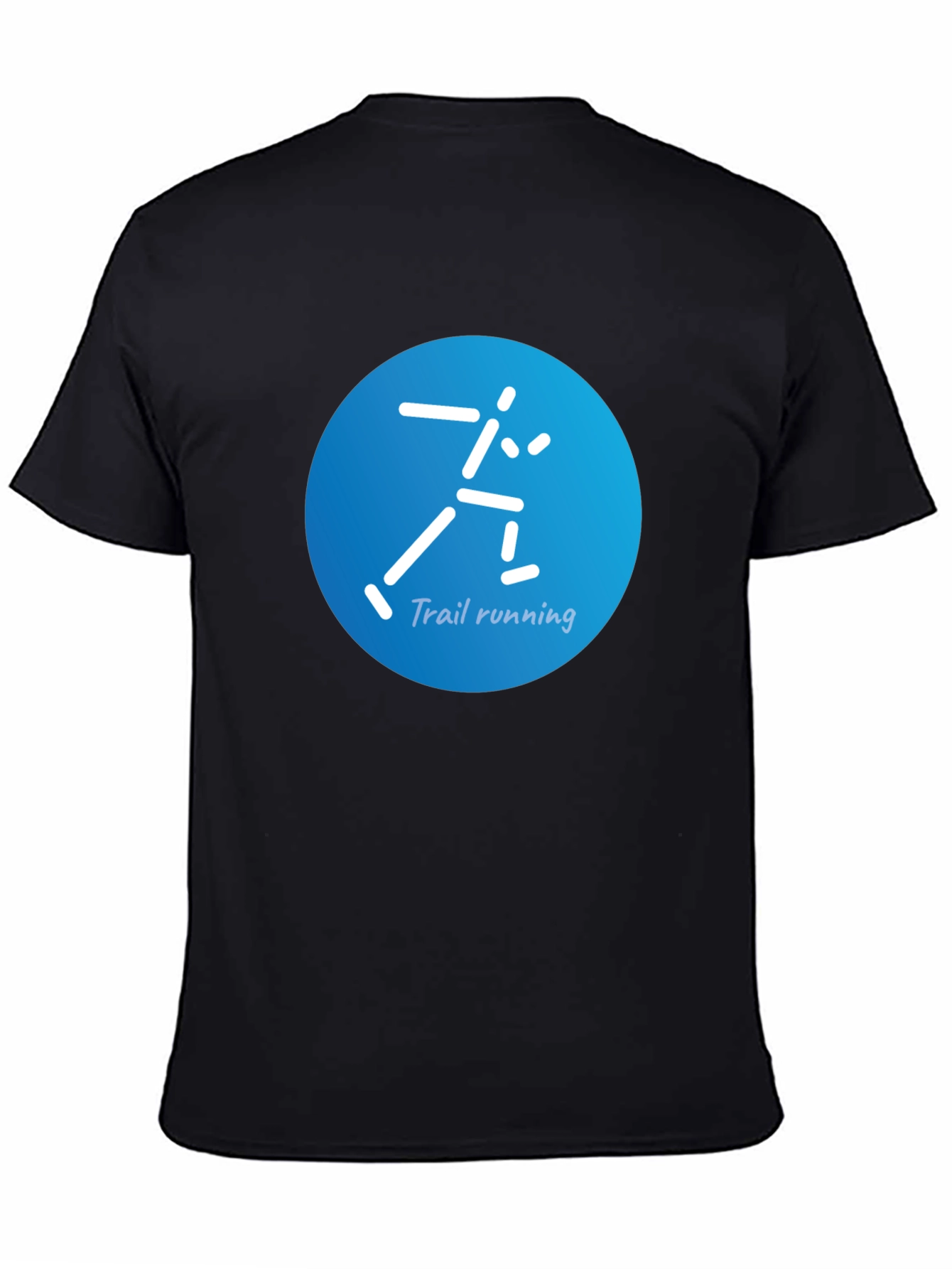 Trail Running Graphic Tee - Black Cotton