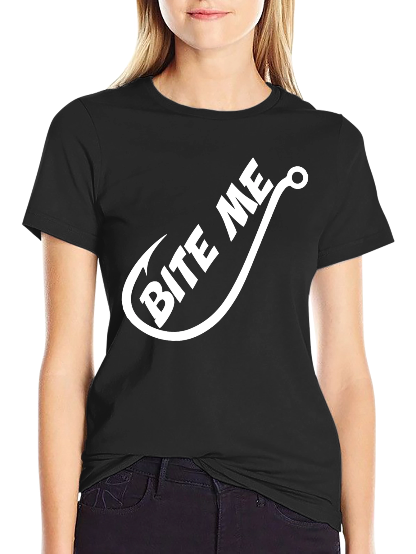 Bite Me T-Shirt - Funny Fishing Hook Tee