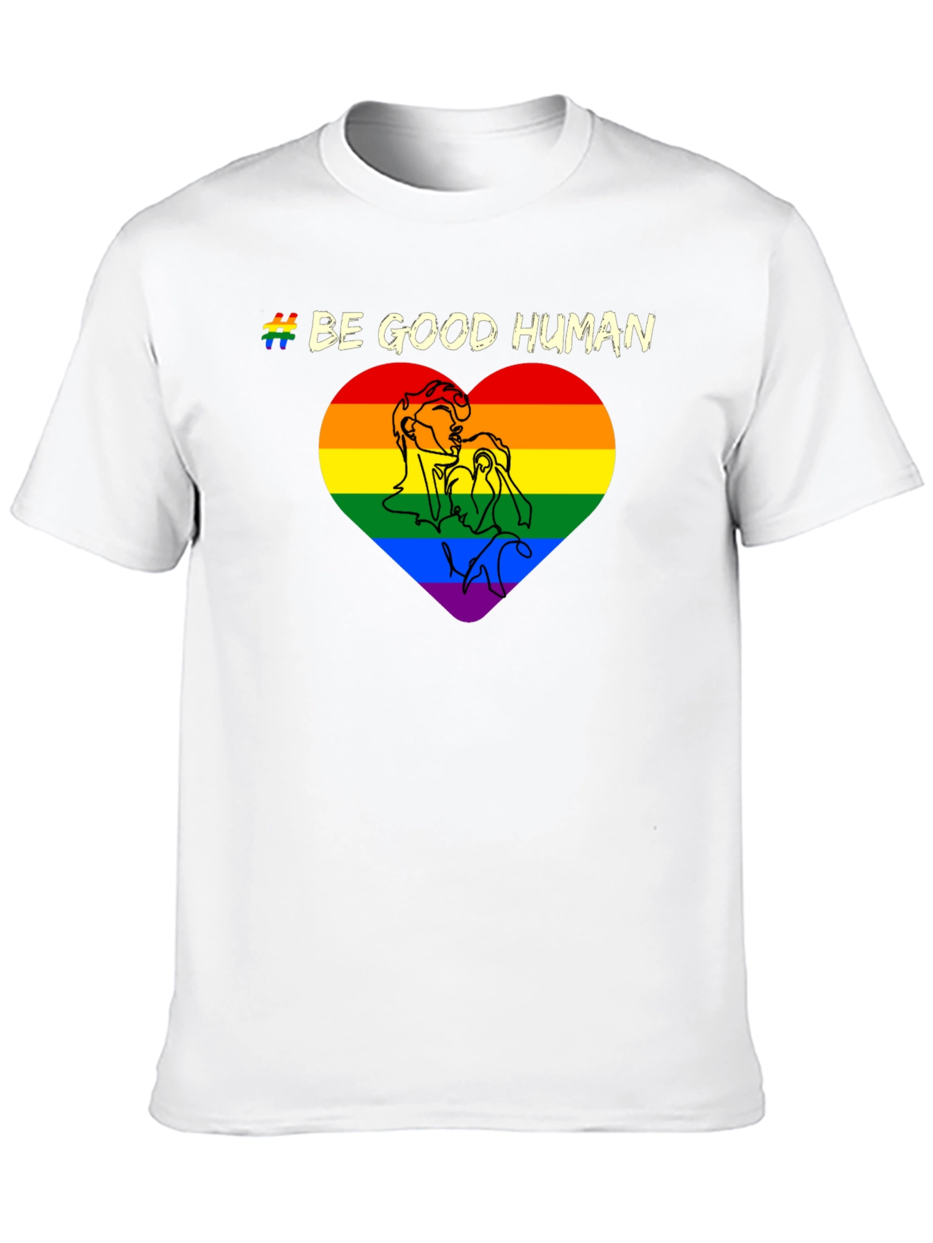 Be Good Human LGBT Pride Heart T-Shirt