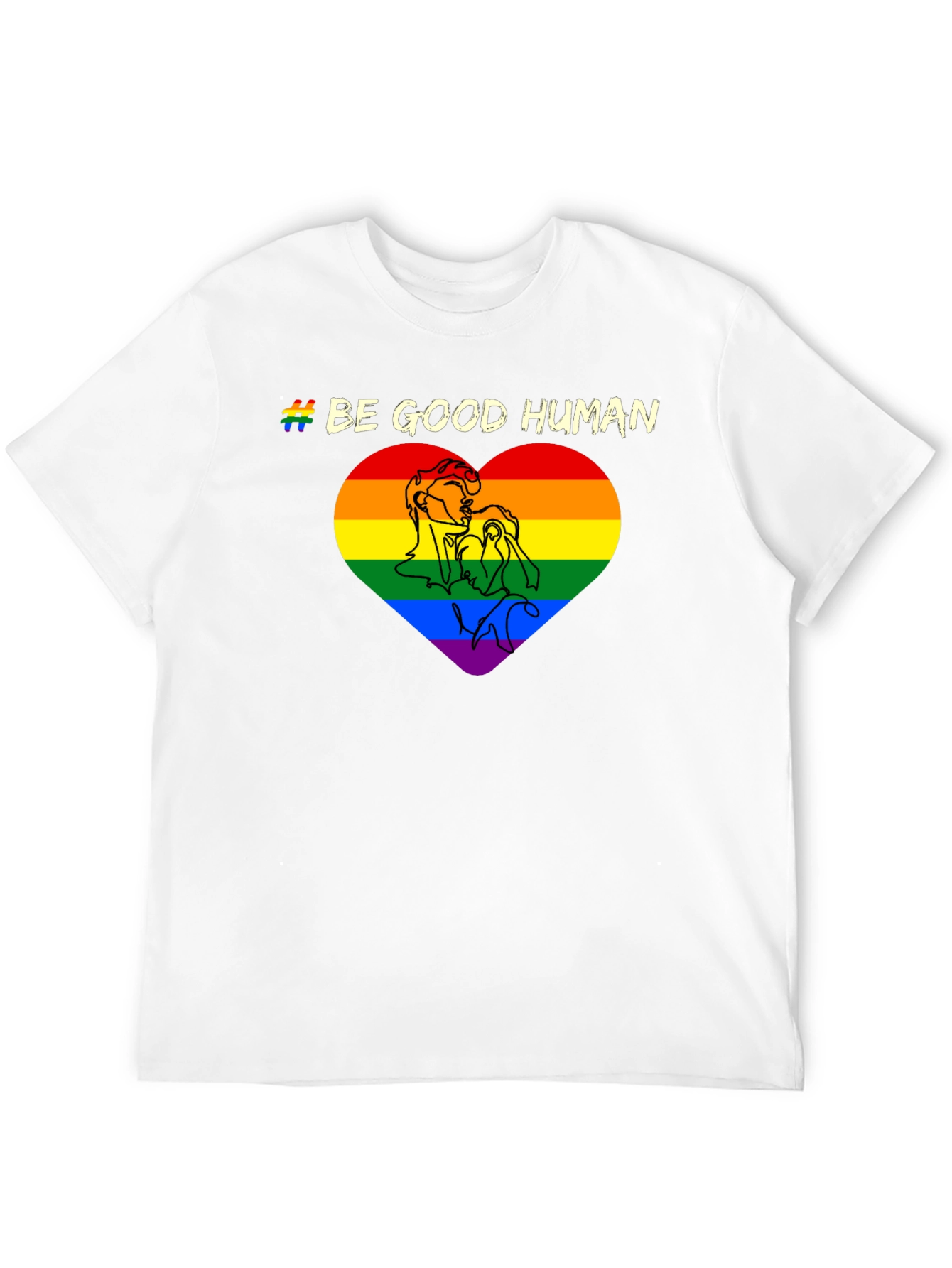 Be Good Human LGBT Pride Heart T-Shirt