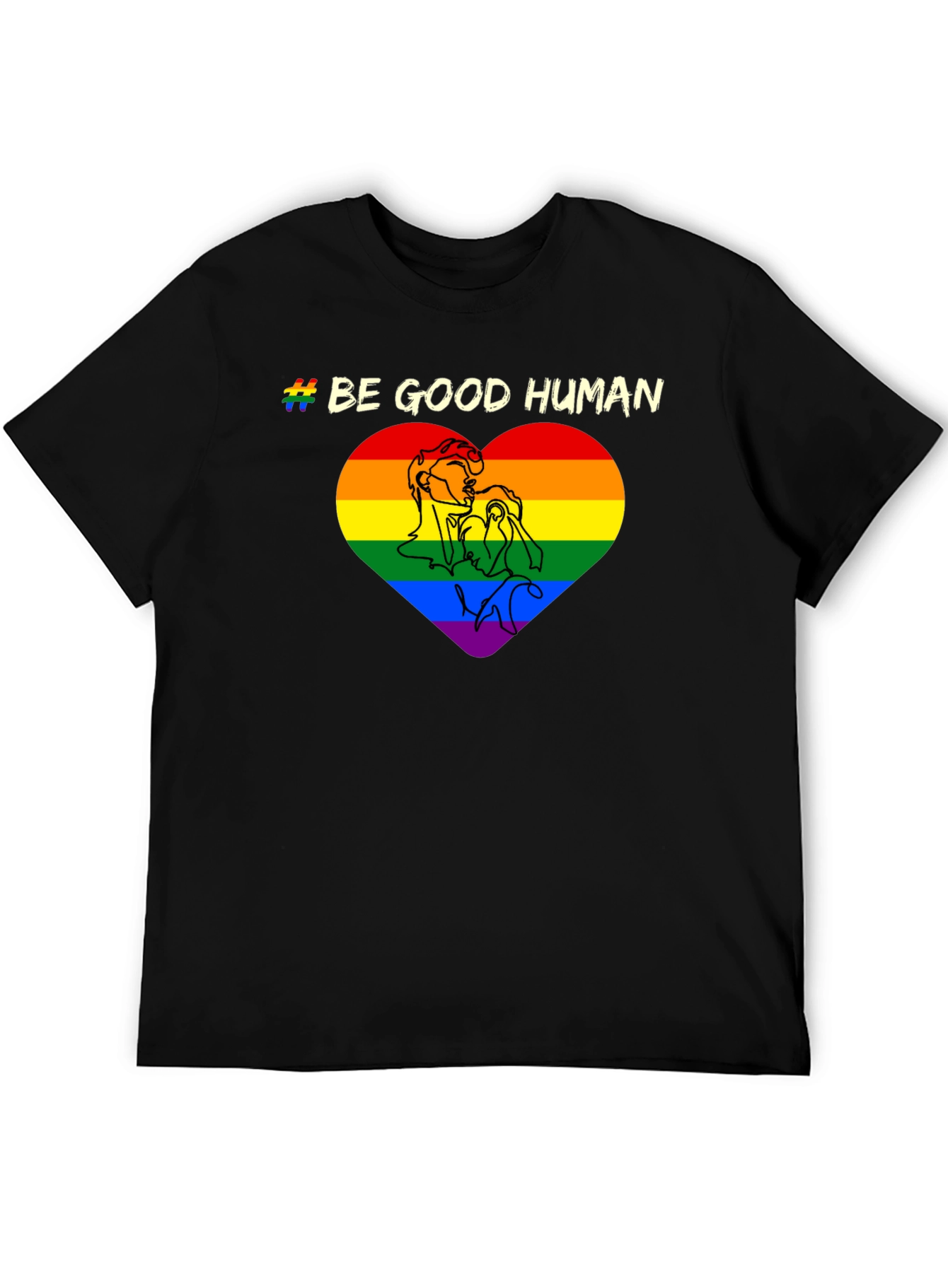 Be Good Human LGBT Pride Heart T-Shirt