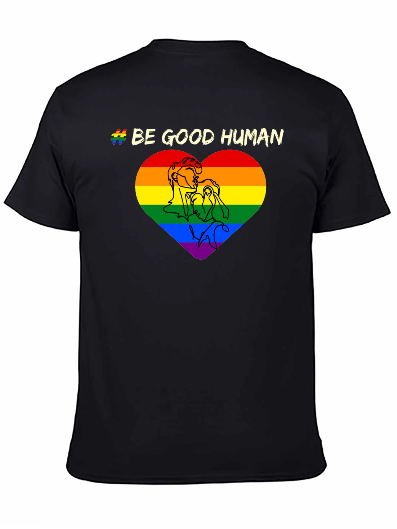 Be Good Human LGBT Pride Heart T-Shirt