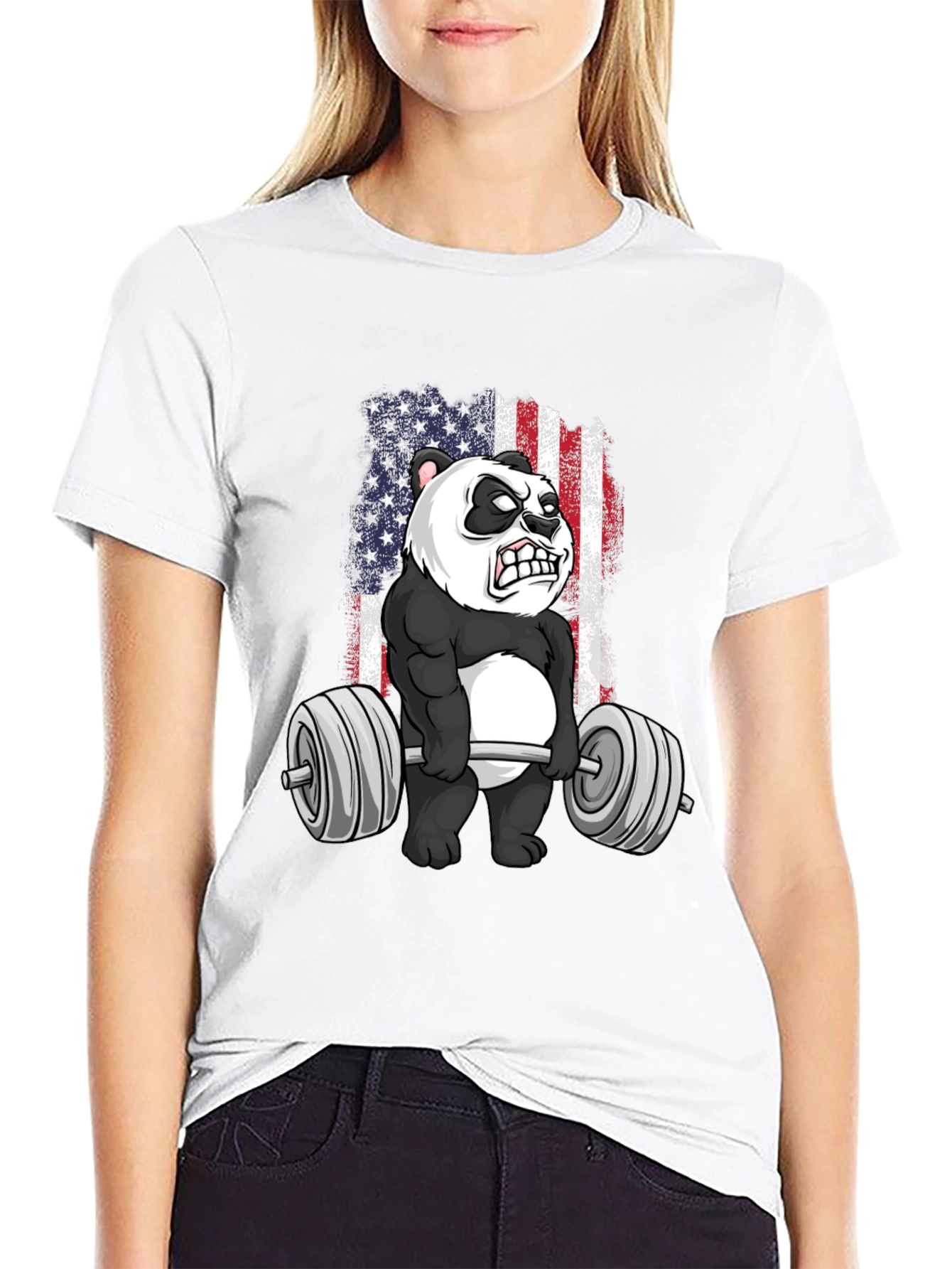 Patriotic Panda Lifting T-Shirt