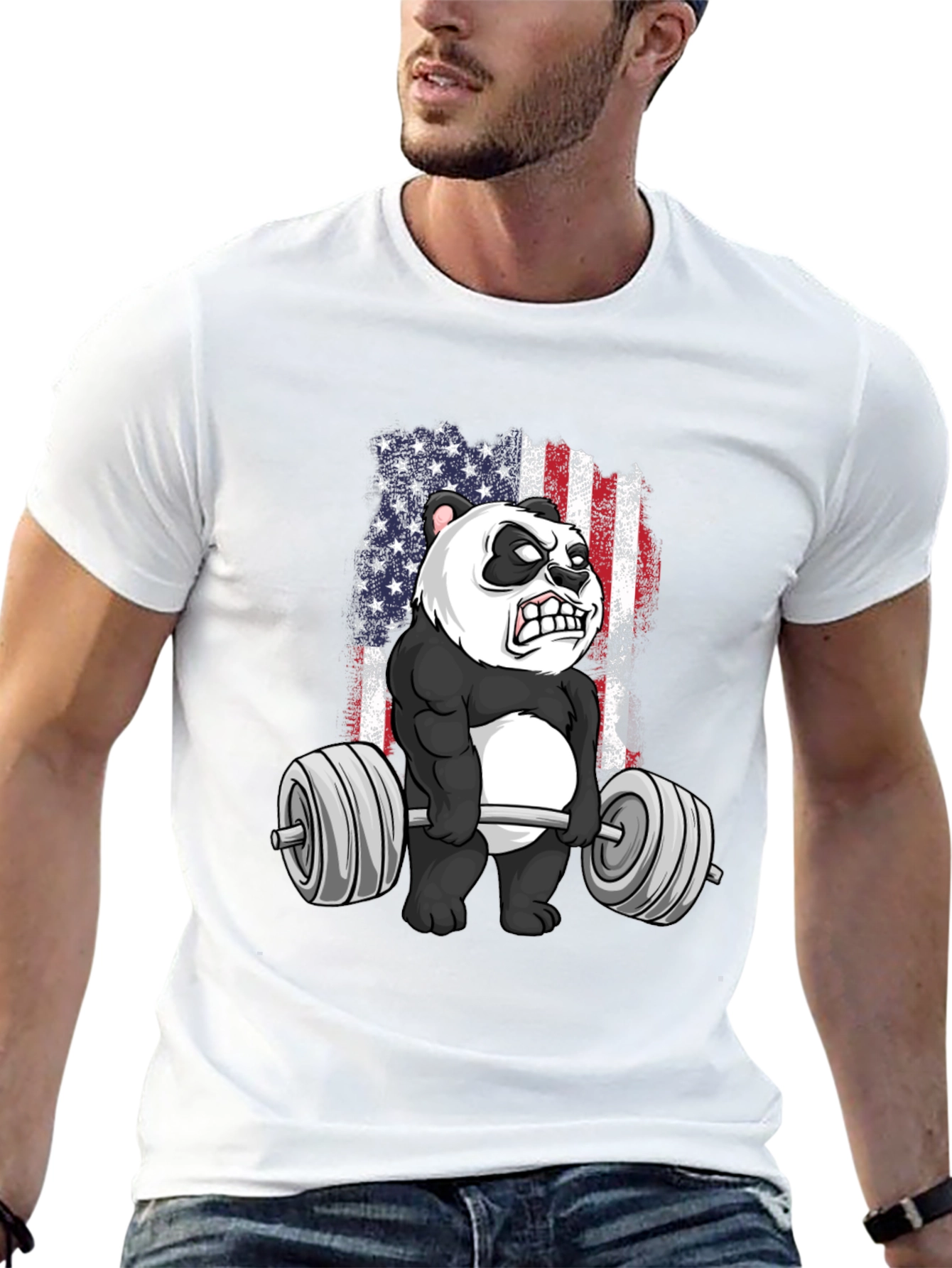 Patriotic Panda Lifting T-Shirt