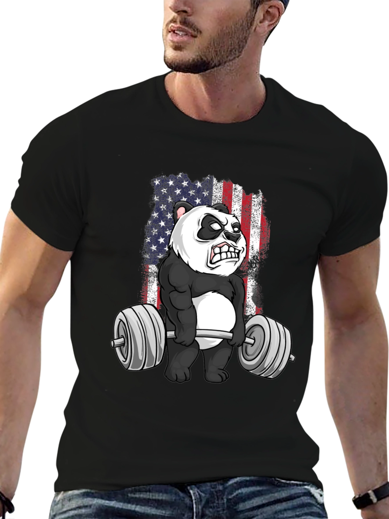 Patriotic Panda Lifting T-Shirt