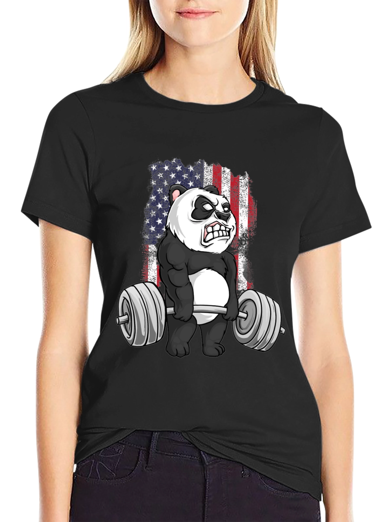 Patriotic Panda Lifting T-Shirt