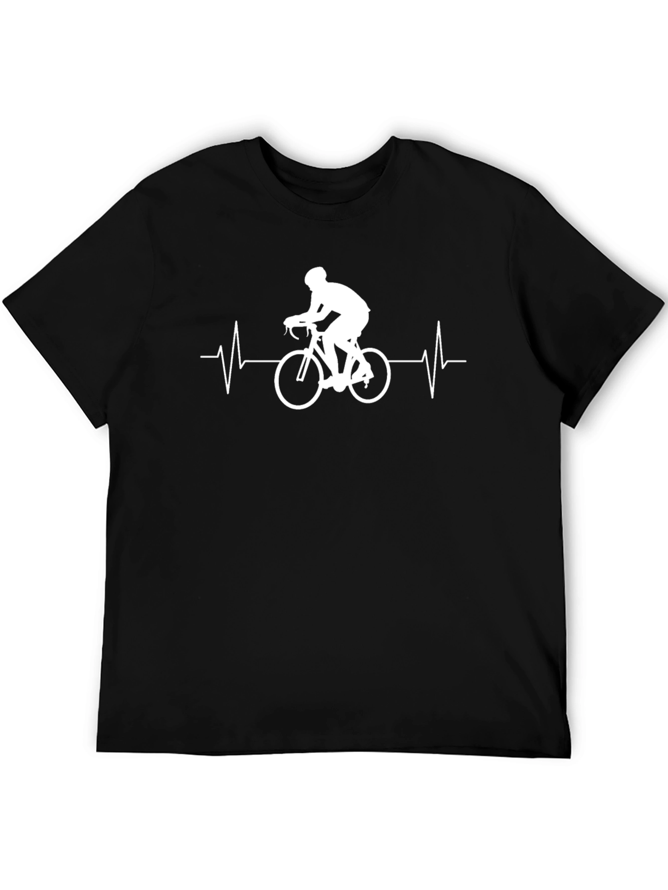 Cycling Heartbeat Graphic Tee - Black