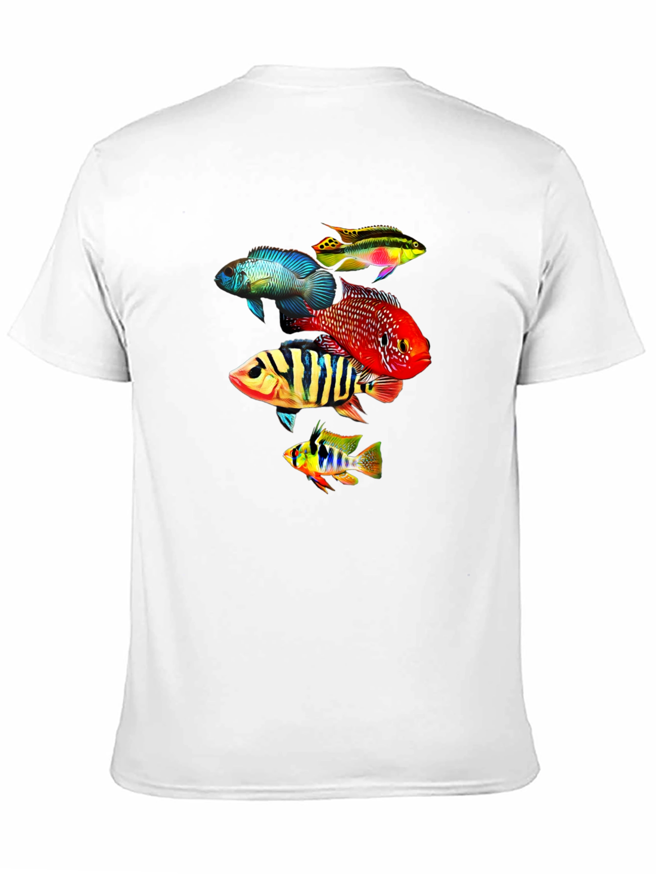 Colorful Fish Graphic T-Shirt