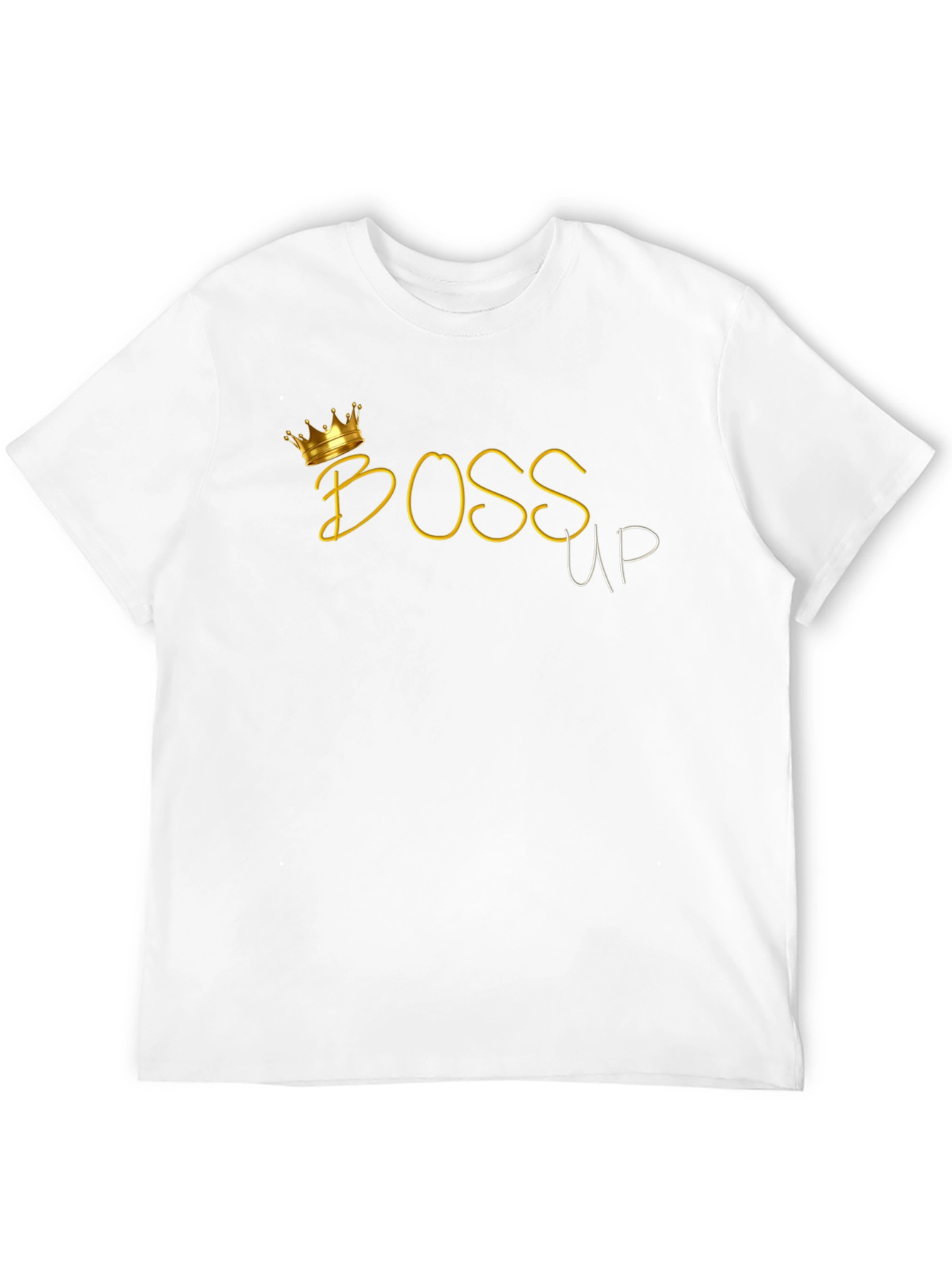 Boss Up Black T-Shirt with Gold Crown