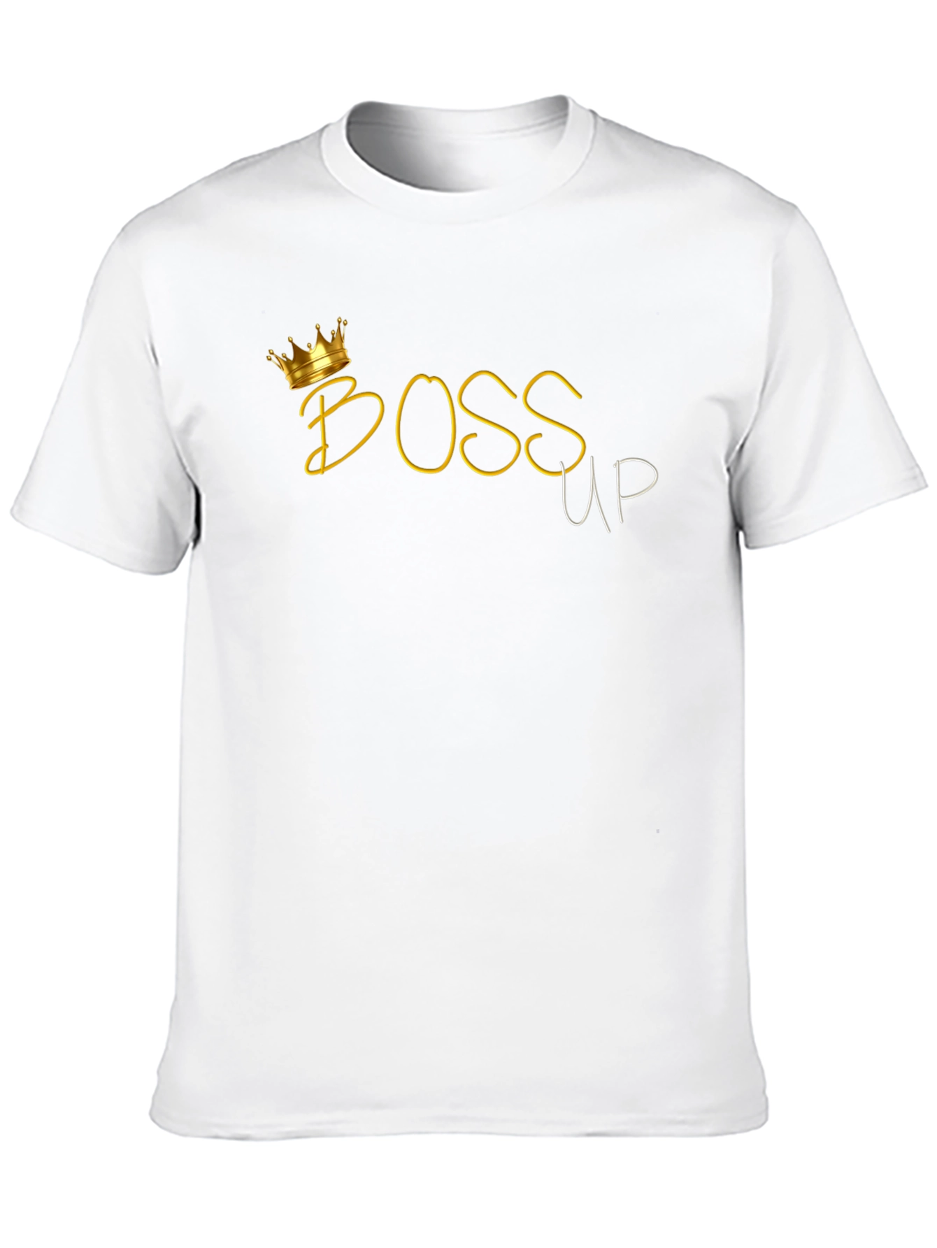 Boss Up Black T-Shirt with Gold Crown