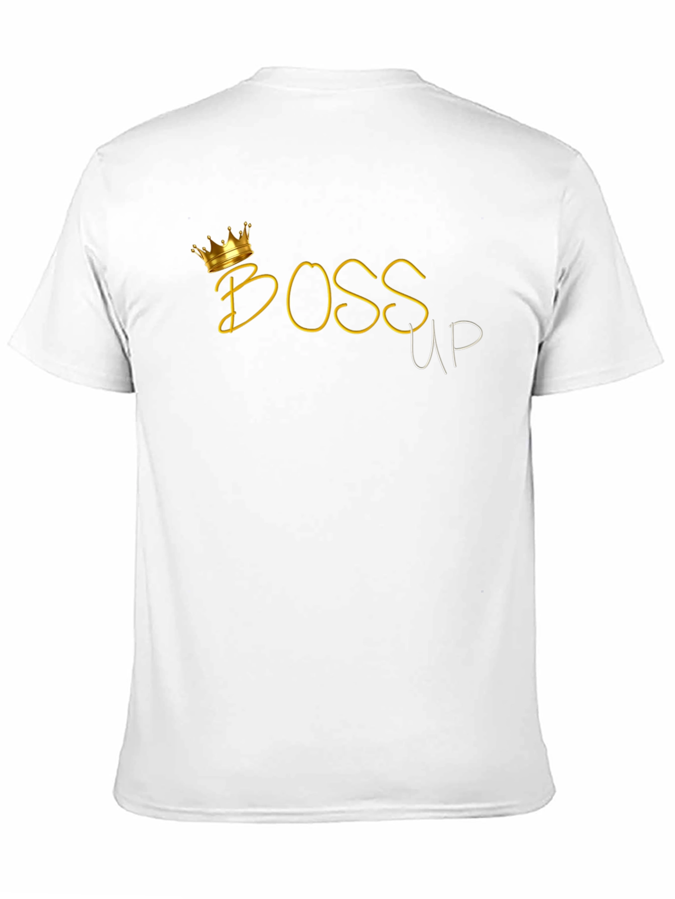 Boss Up Black T-Shirt with Gold Crown