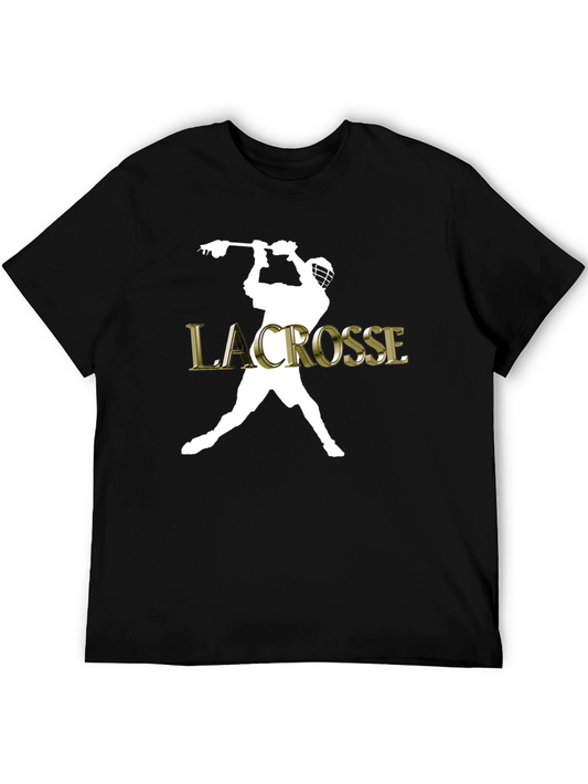 Lacrosse Player Graphic Tee - Sporty Style