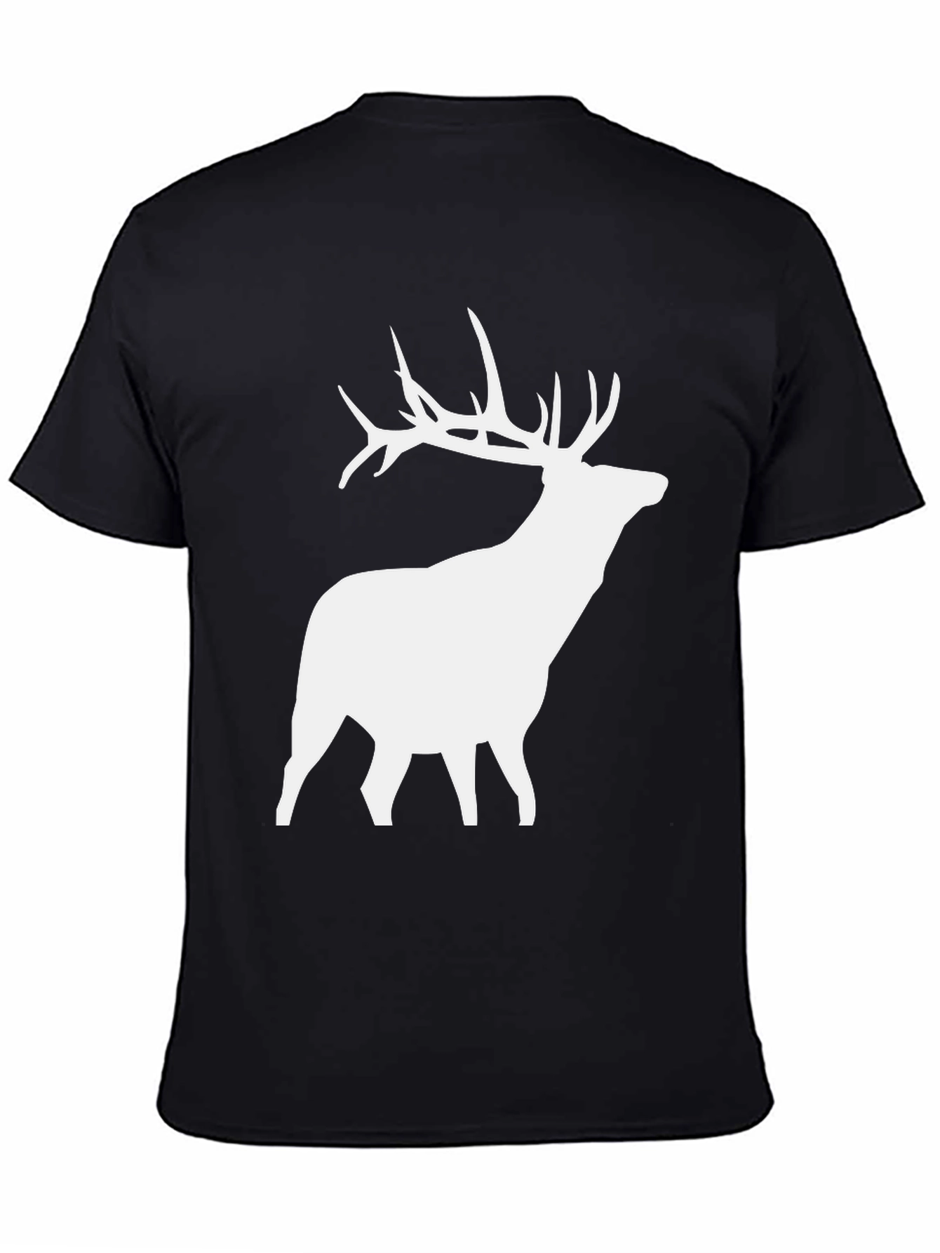 Deer Silhouette Graphic Tee - Black