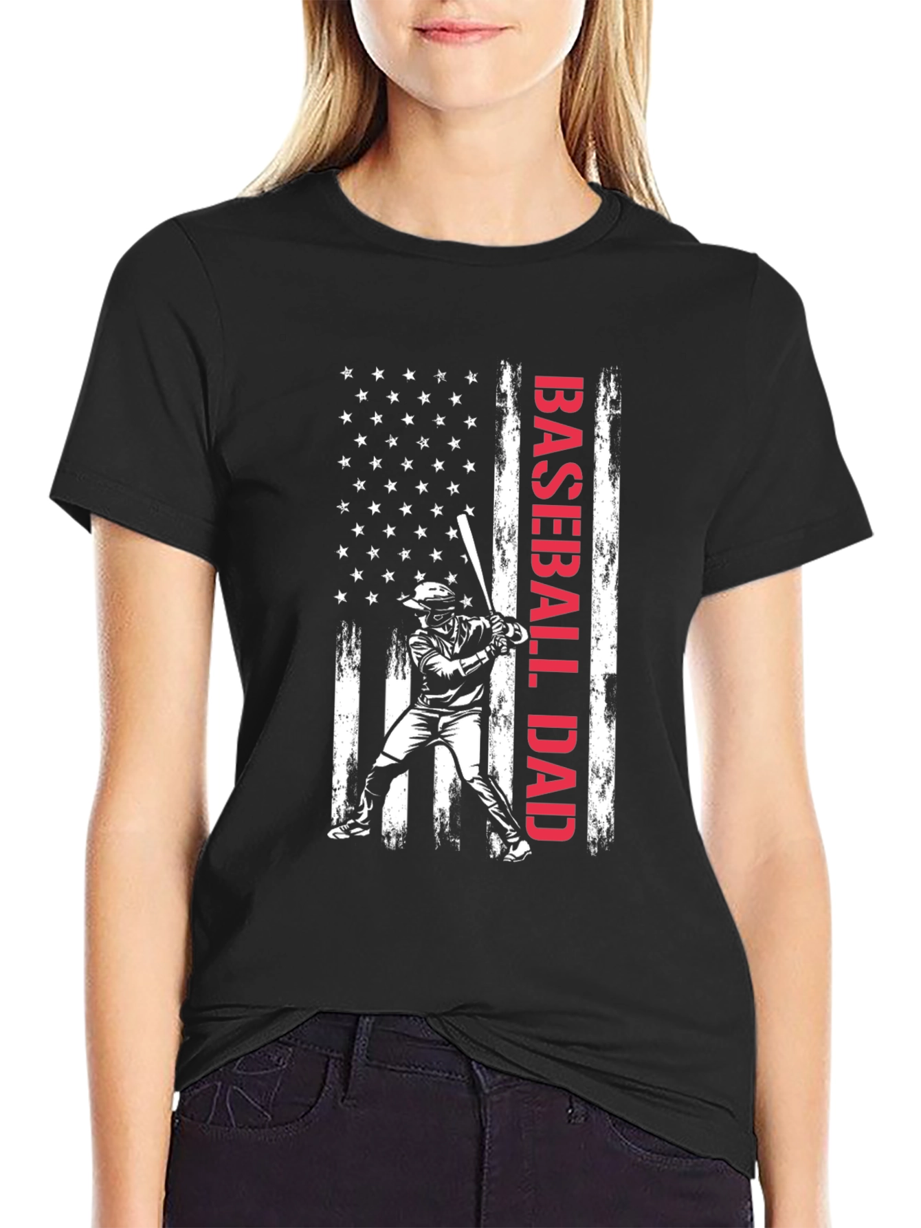 Baseball Dad Flag T-Shirt