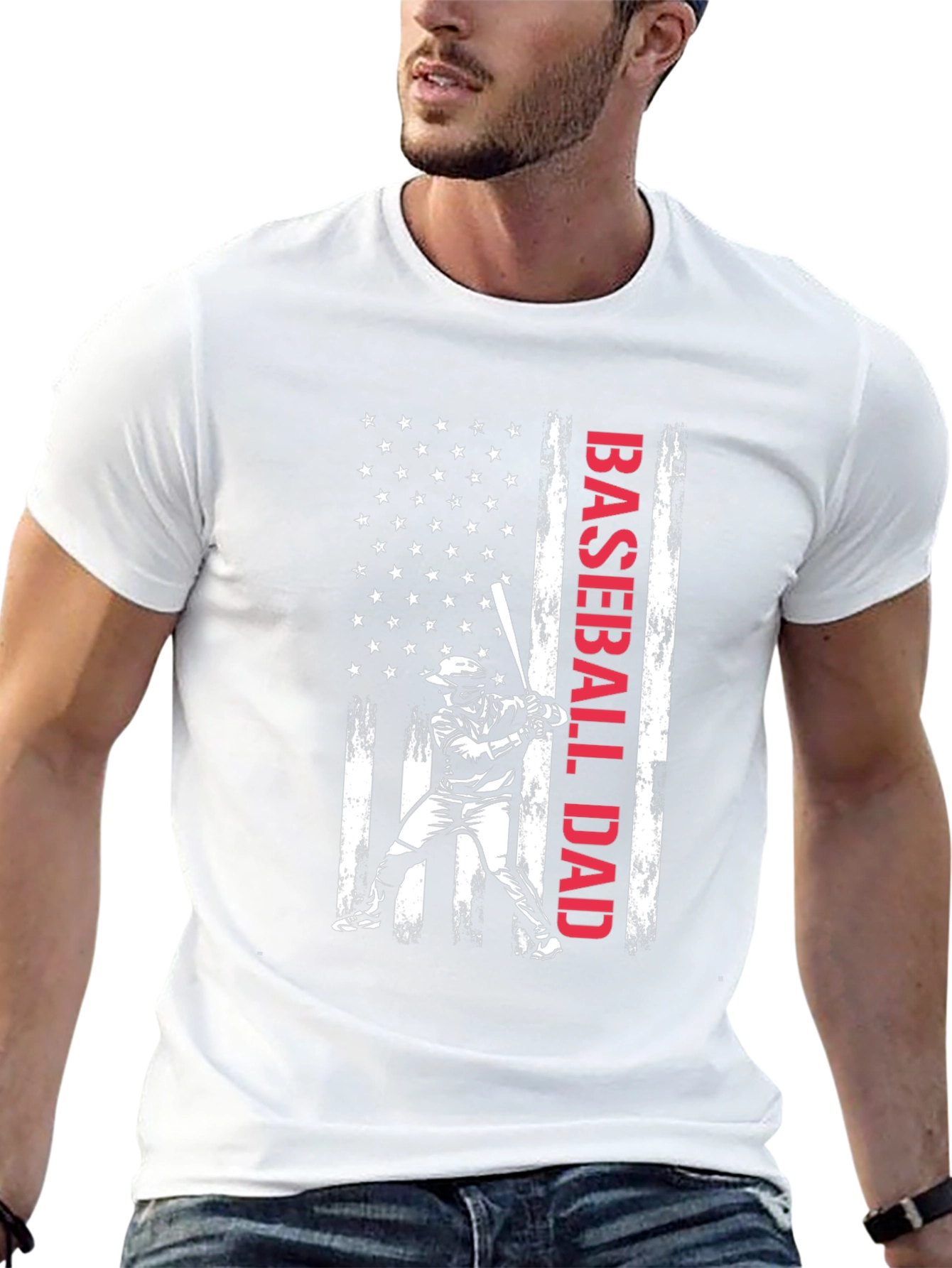 Baseball Dad Flag T-Shirt