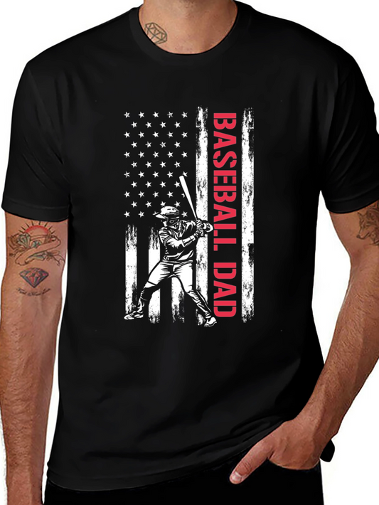 Baseball Dad Flag T-Shirt