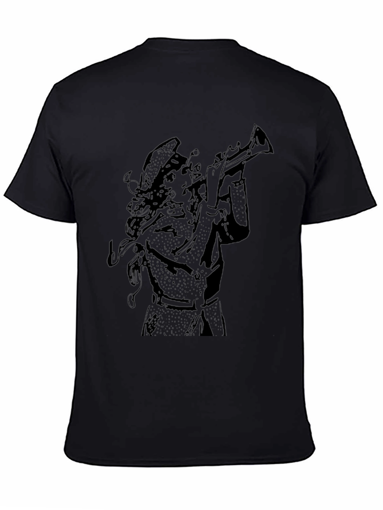 Graphic Trumpet Man Black T-Shirt