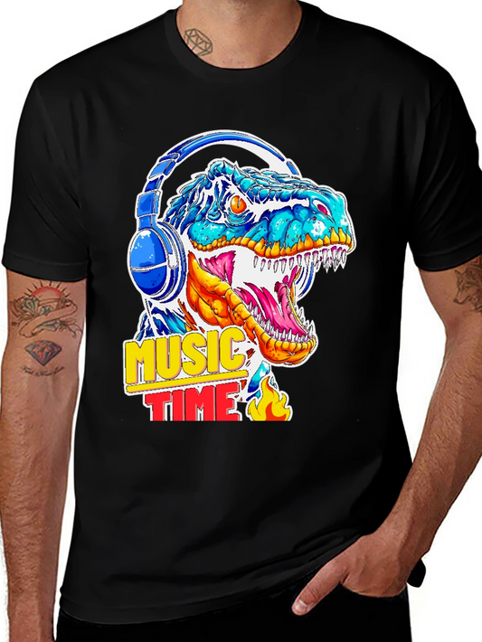 Dino Music Time Graphic T-Shirt