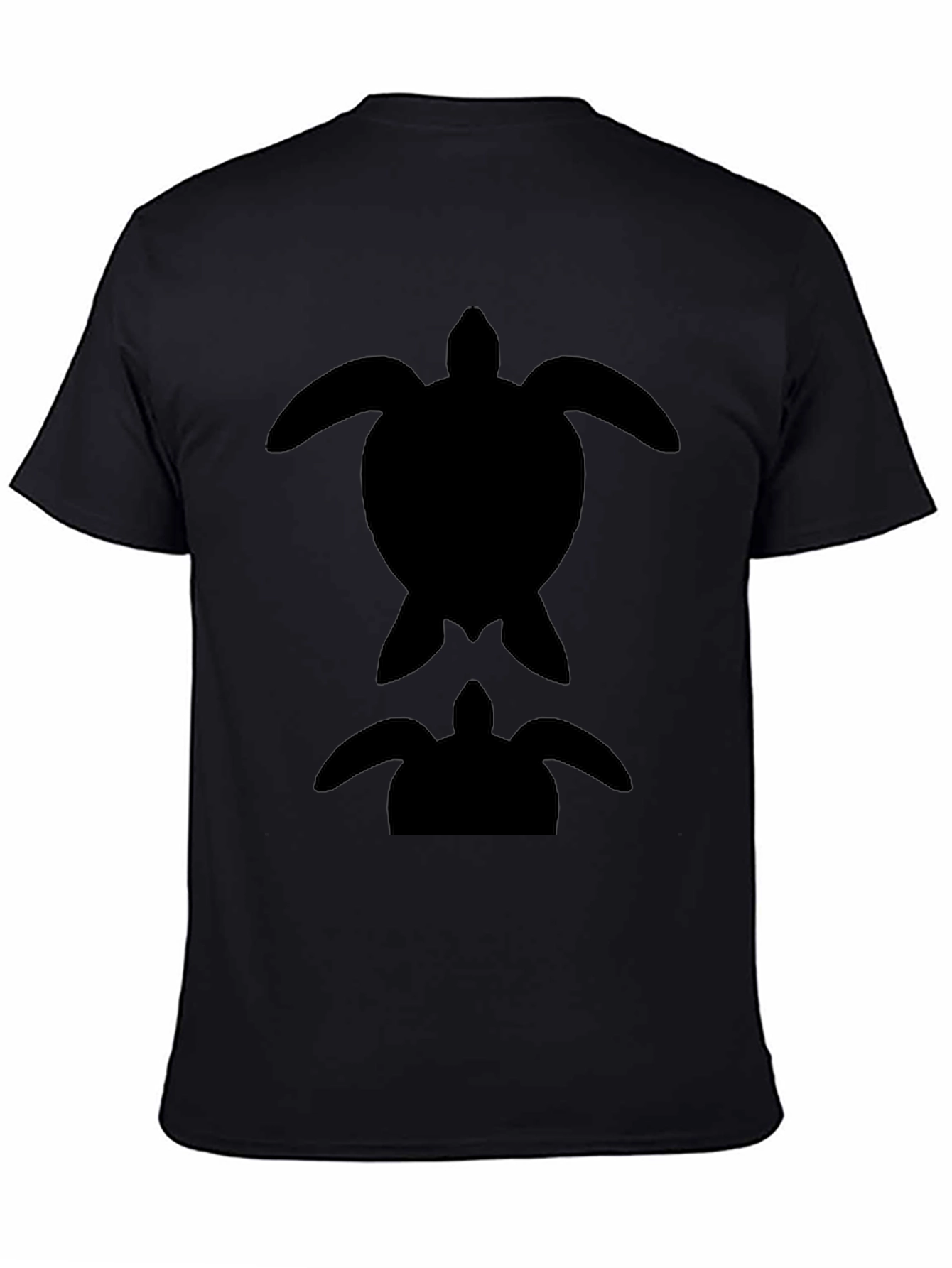 Black Turtle Silhouette Graphic Tee