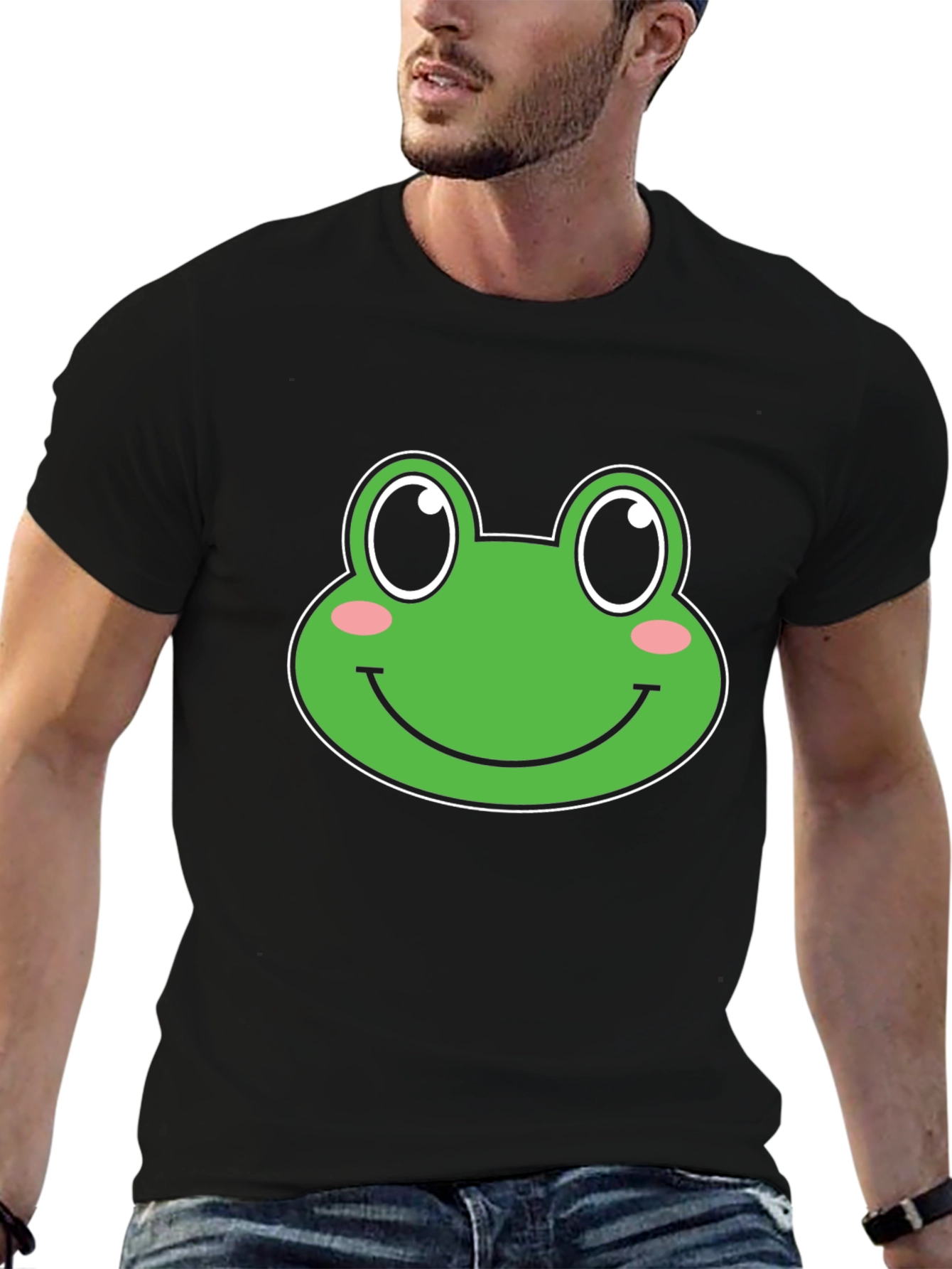 Frog Face Graphic T-Shirt - Unisex Black Tee