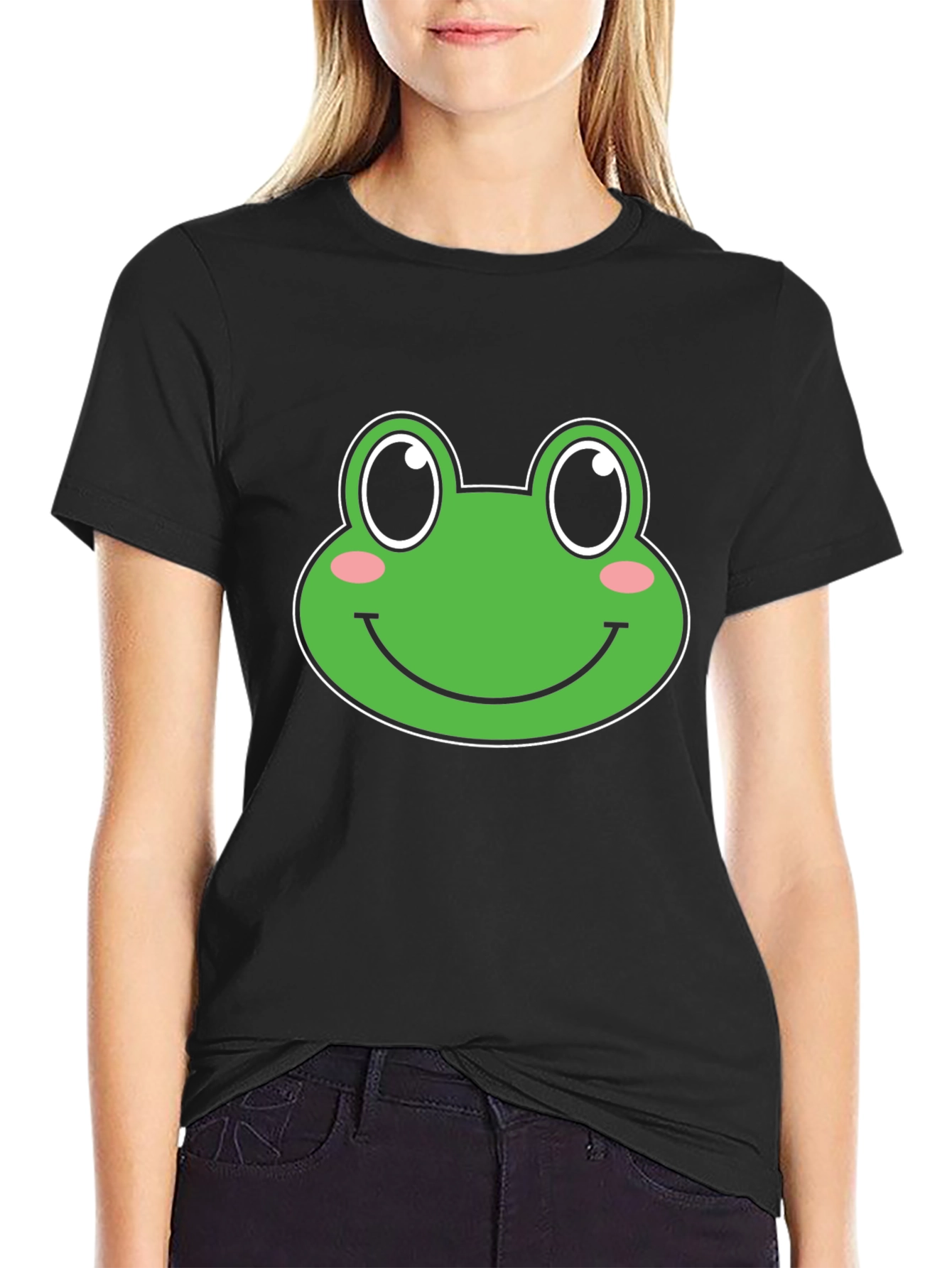 Frog Face Graphic T-Shirt - Unisex Black Tee