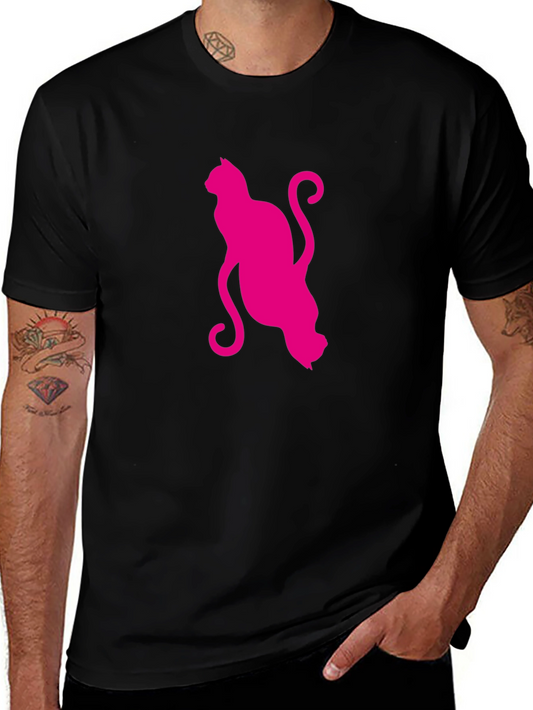 Stylish Cat Graphic T-Shirt