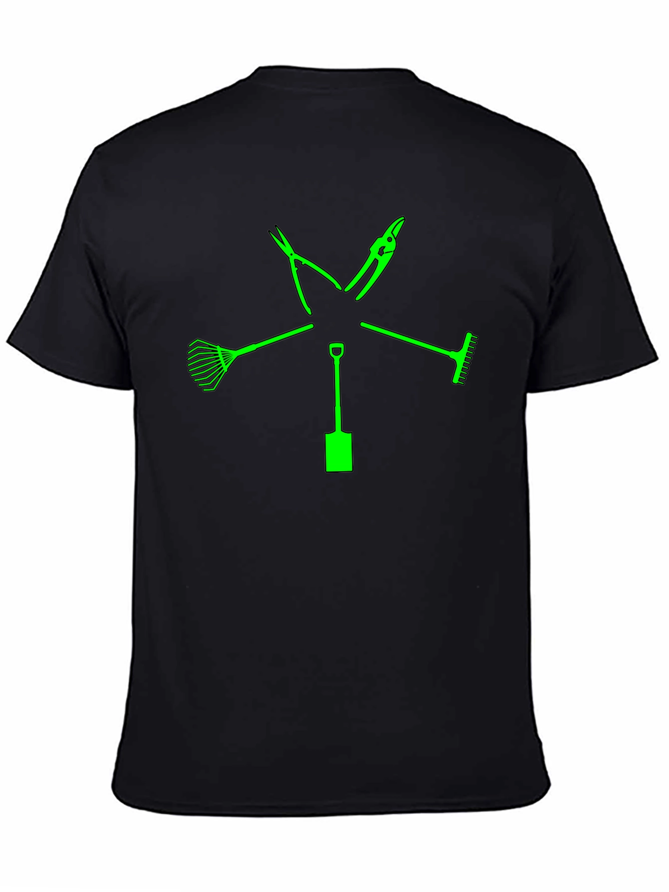 Gardeners Tools Graphic T-Shirt - Black
