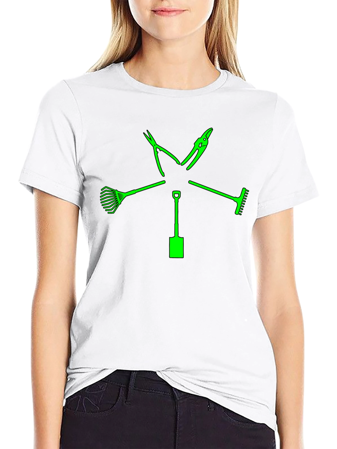 Gardeners Tools Graphic T-Shirt - Black