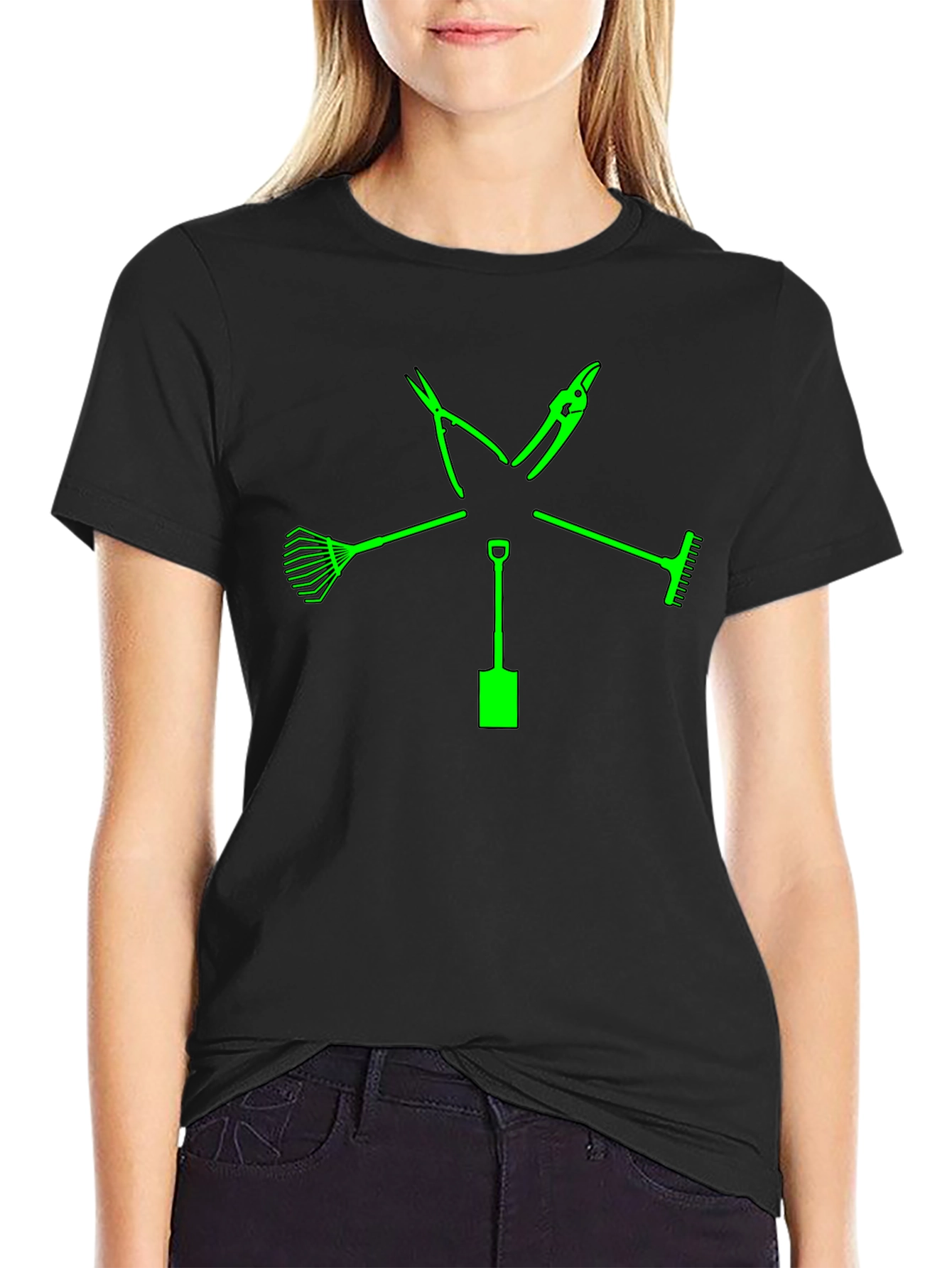 Gardeners Tools Graphic T-Shirt - Black